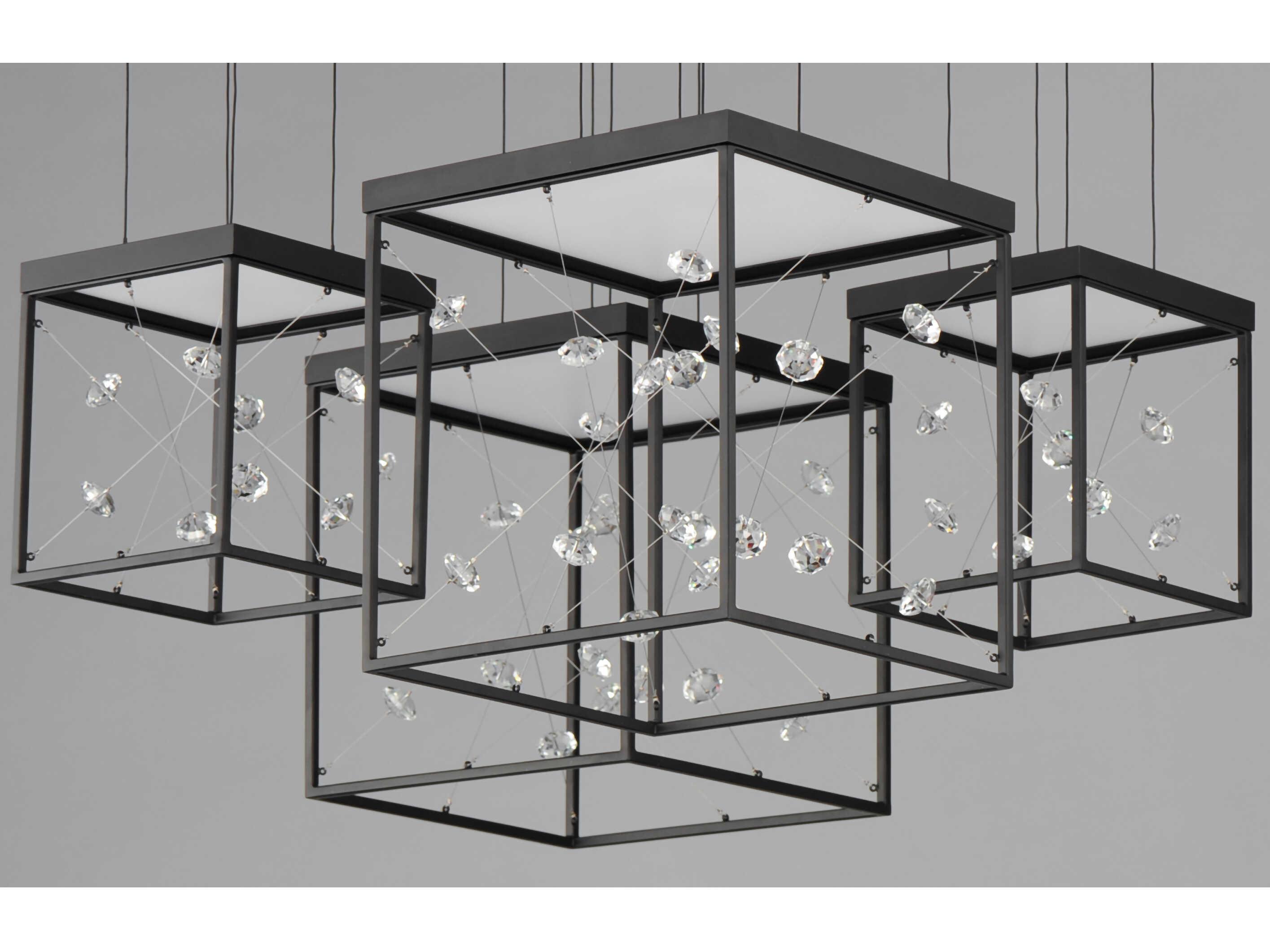 ET2 Entanglement 1-Light Black Geometric Pendant