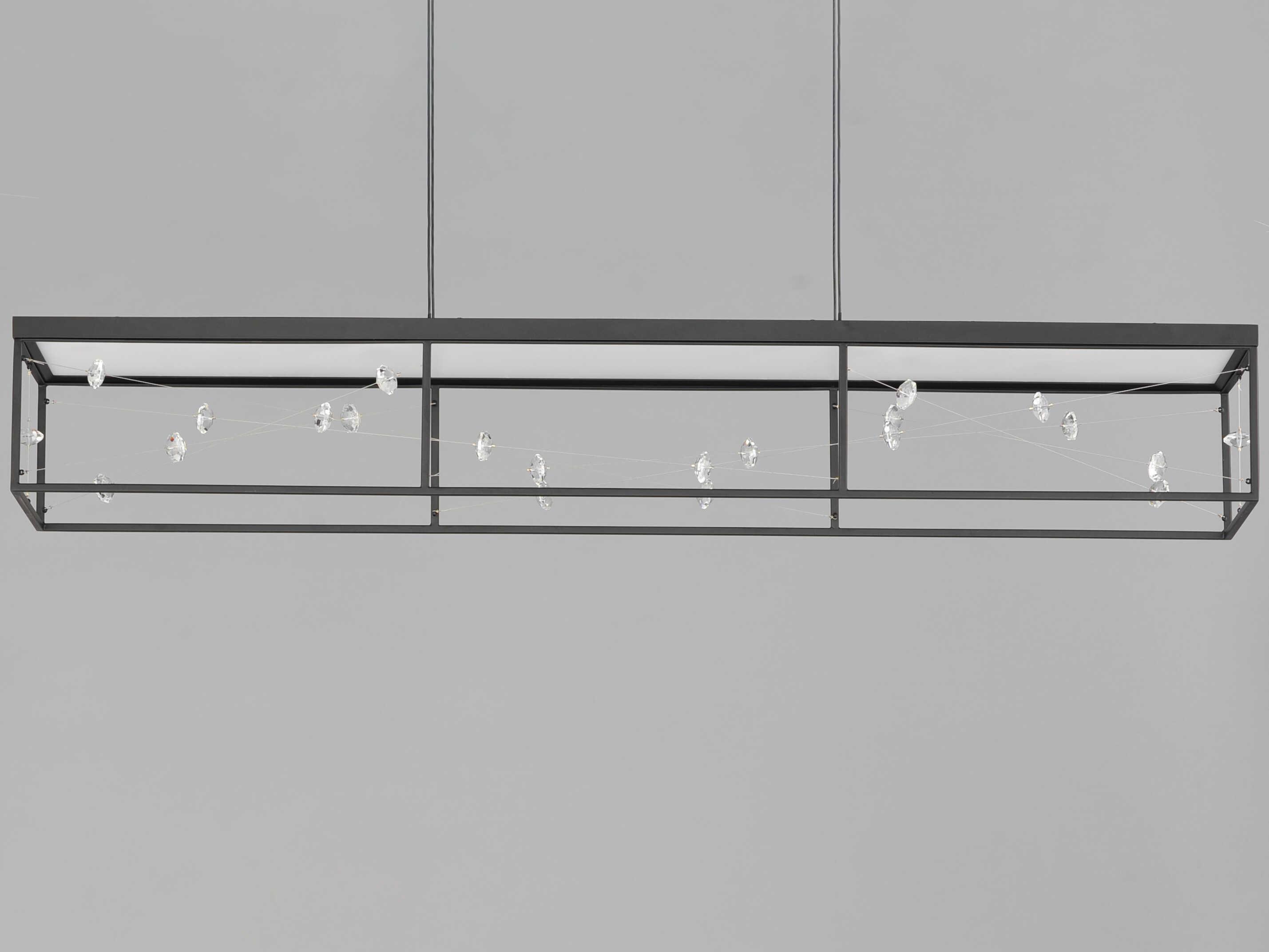 ET2 Entanglement 1-Light Black Geometric Island Pendant