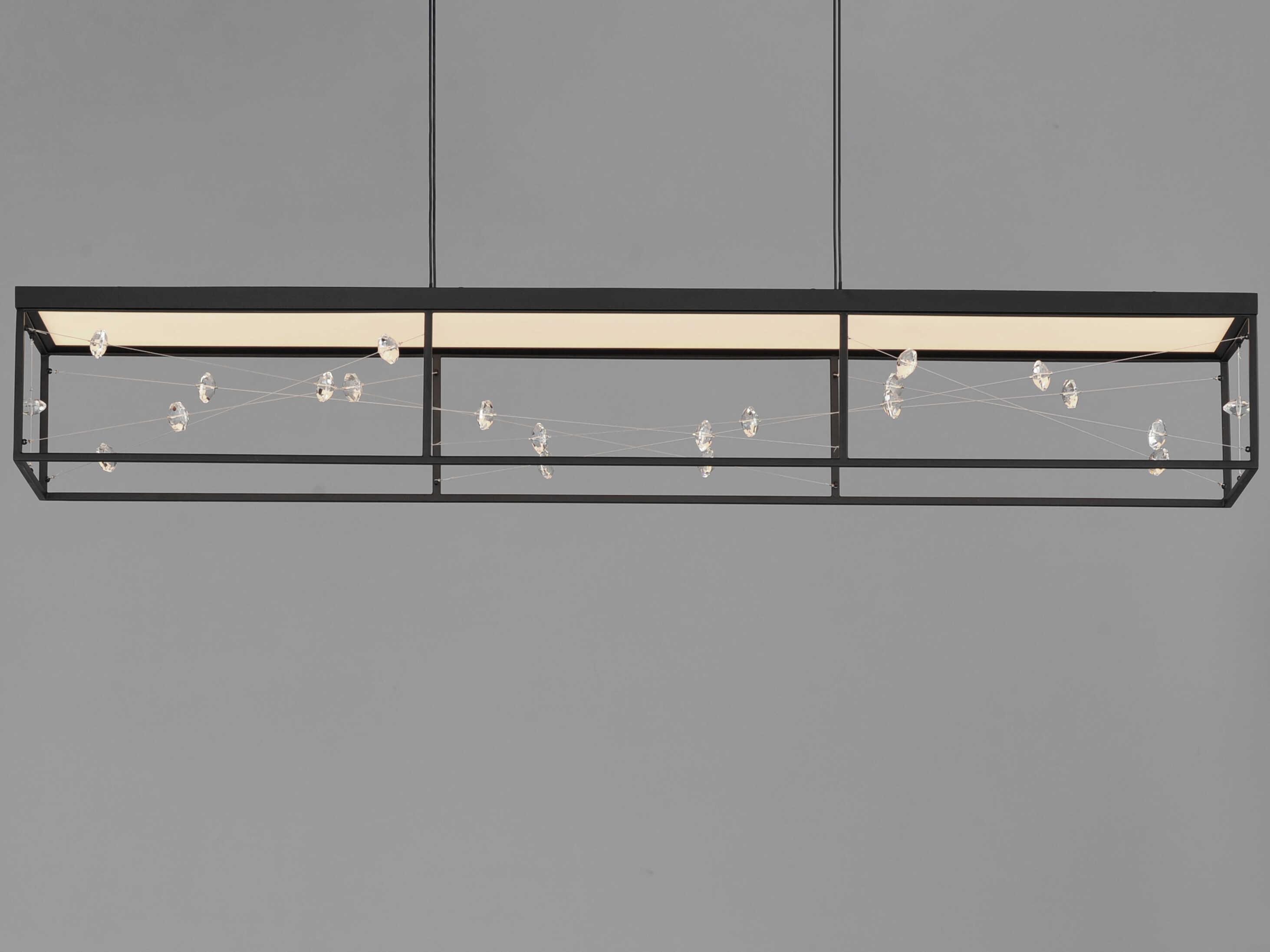 ET2 Entanglement 1-Light Black Geometric Island Pendant