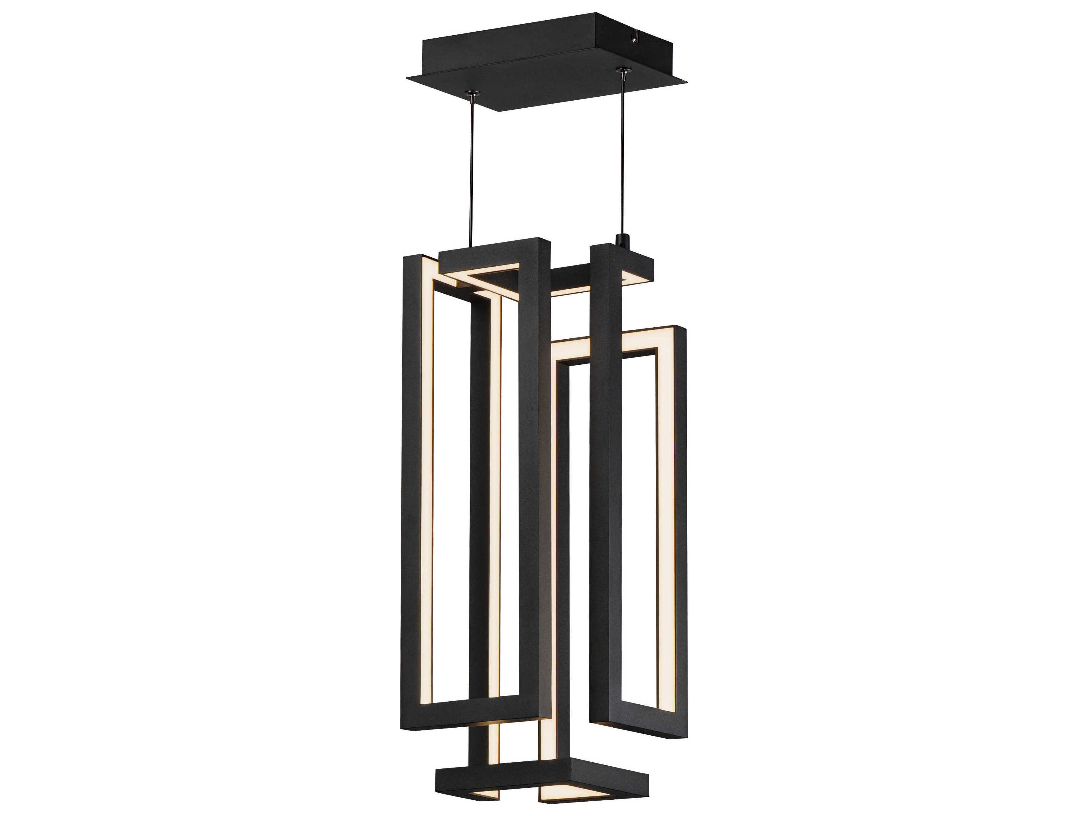 ET2 1-Light Black LED Geometric Pendant
