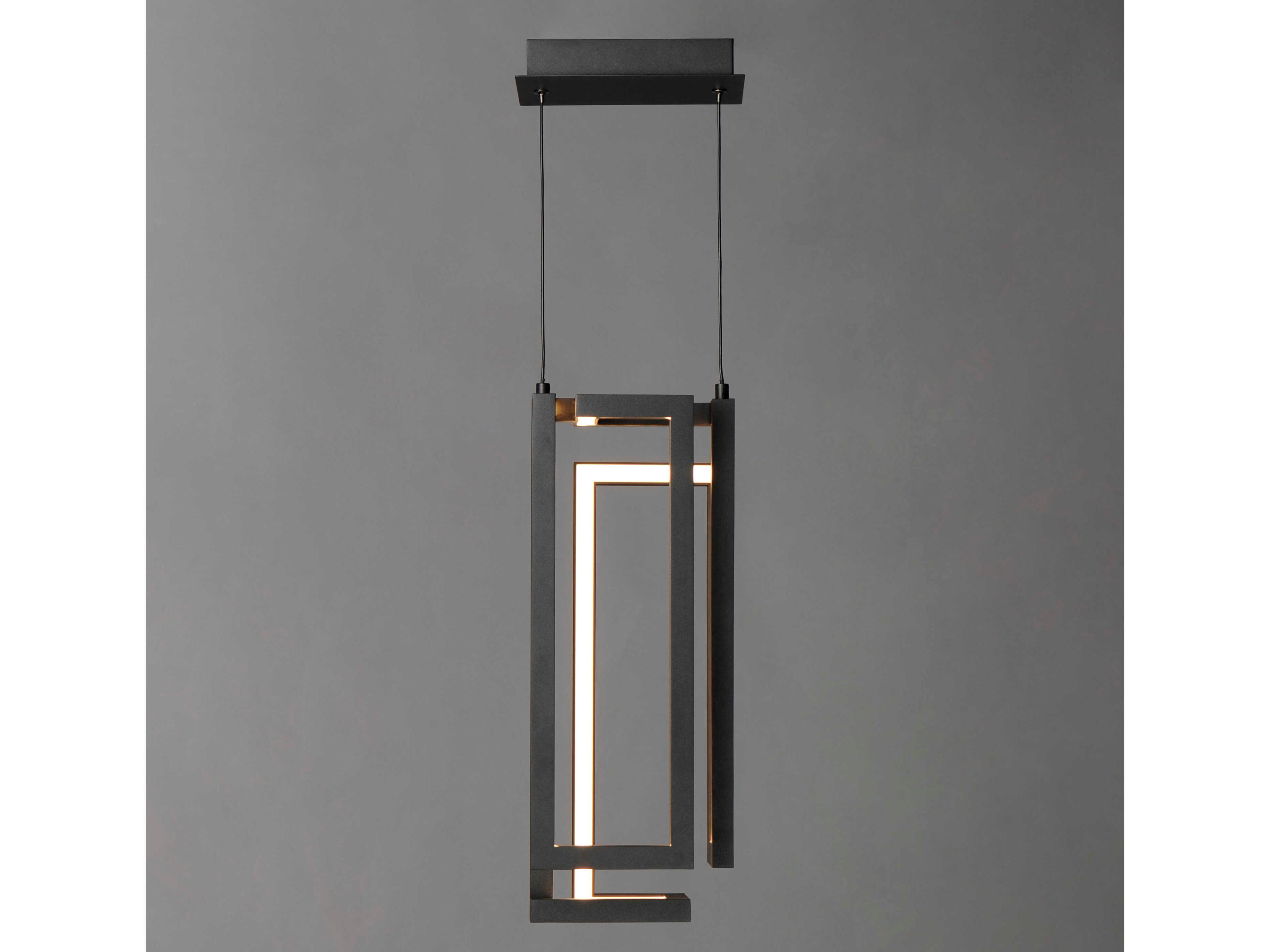 ET2 1-Light Black LED Geometric Pendant
