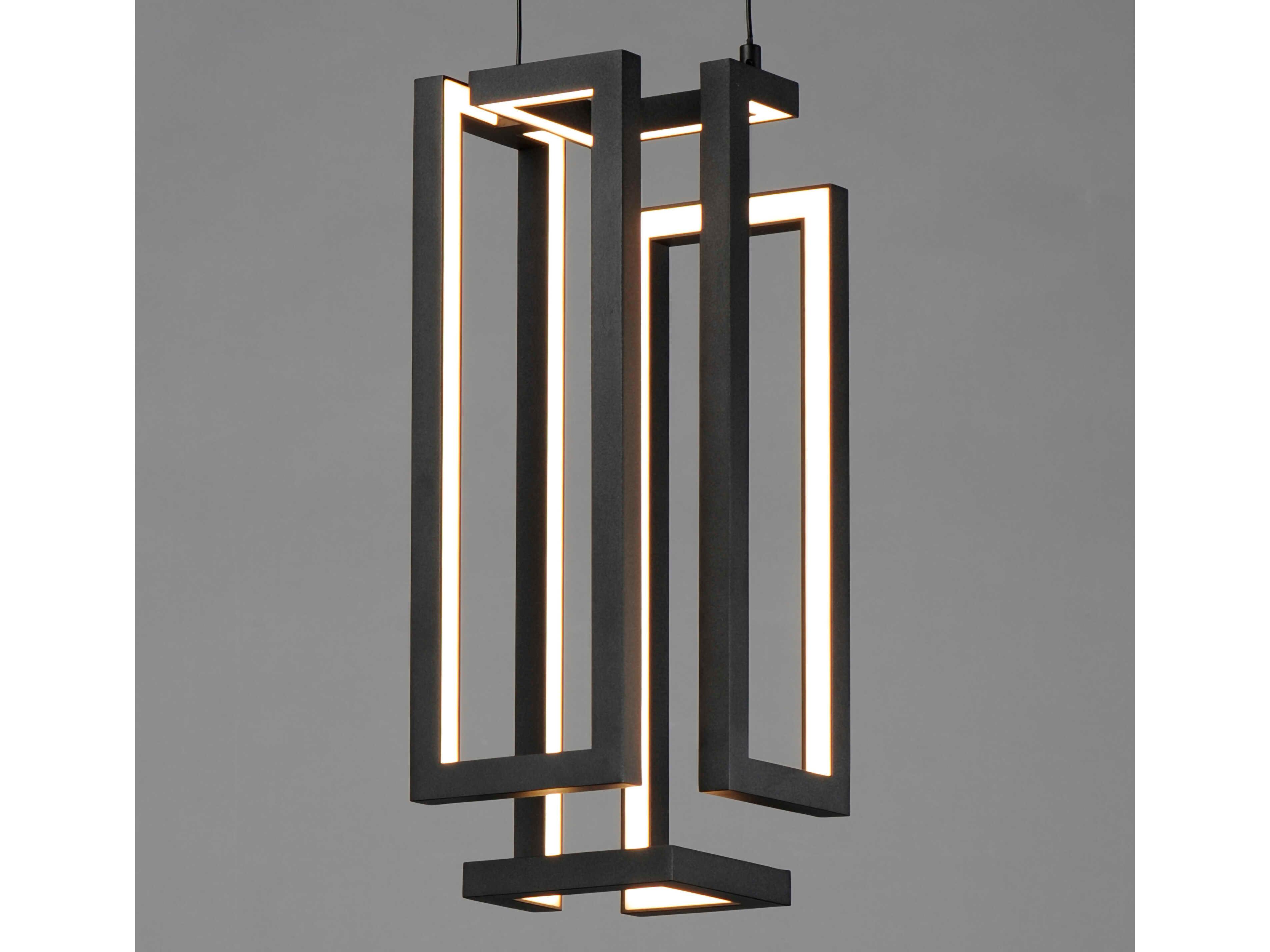 ET2 1-Light Black LED Geometric Pendant