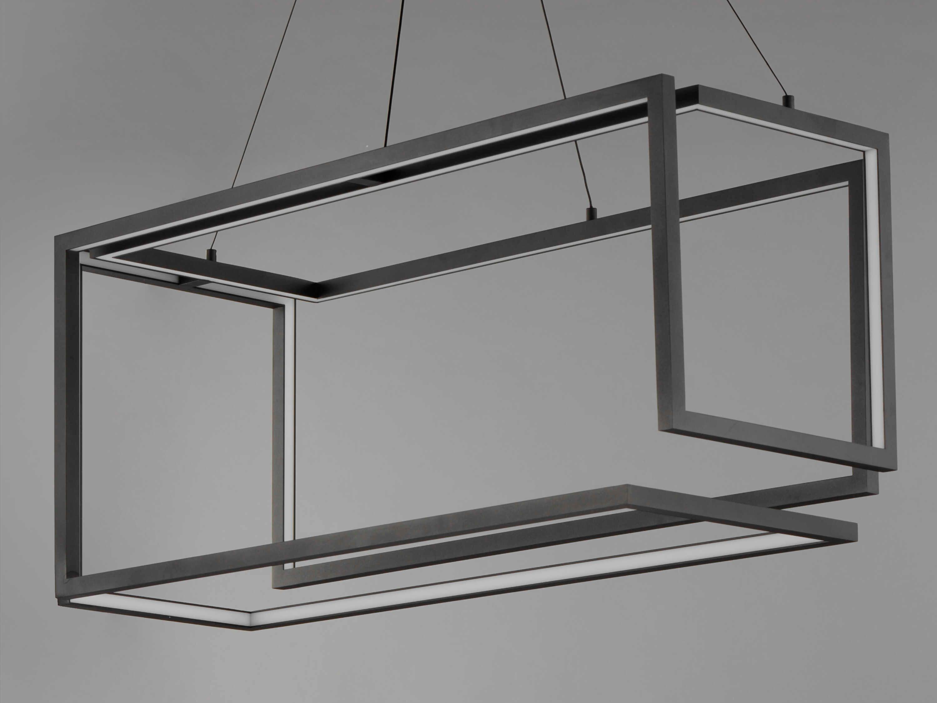 ET2 Penrose 1-Light Black LED Geometric Linear Island Pendant