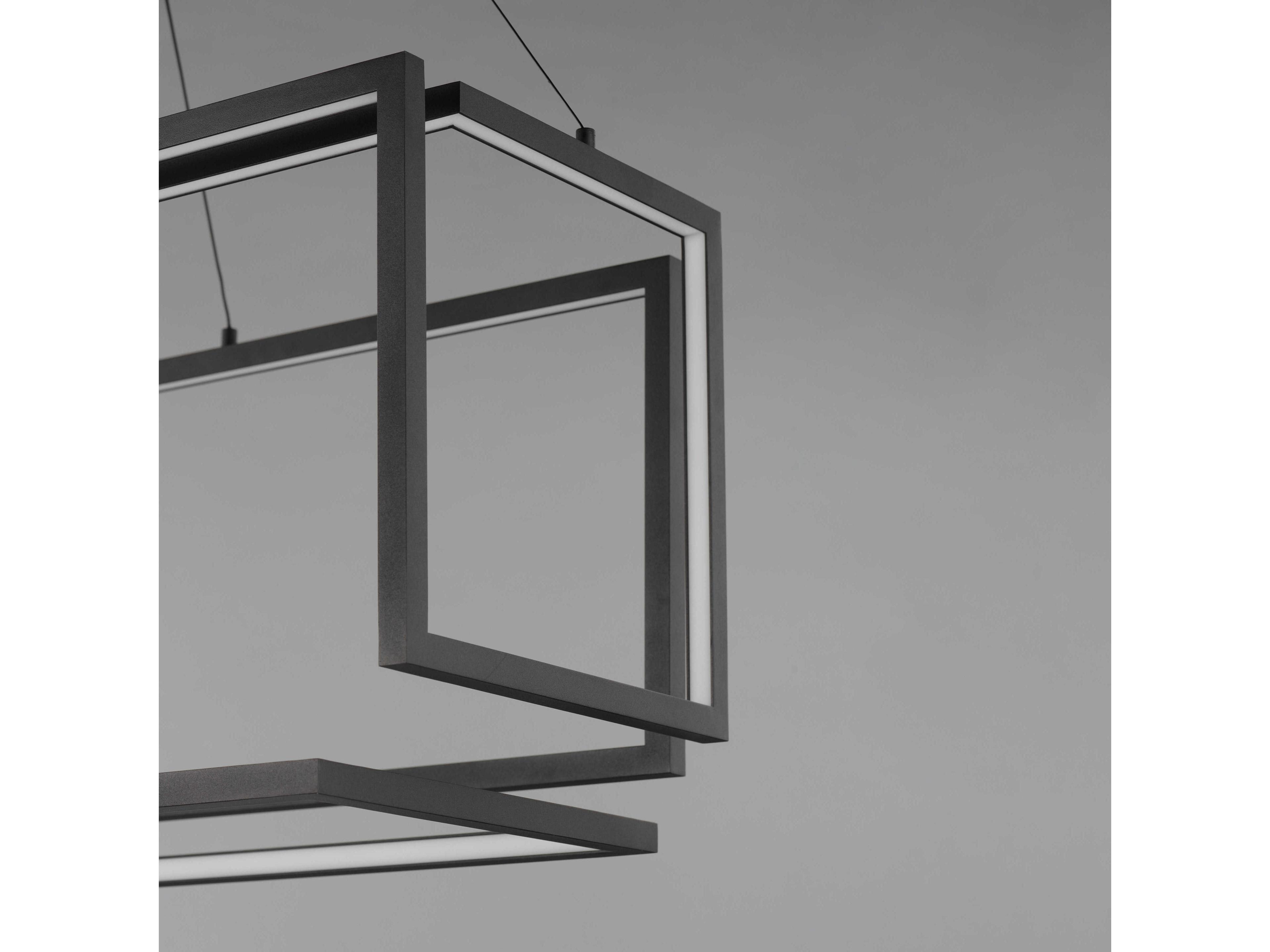 ET2 Penrose 1-Light Black LED Geometric Linear Island Pendant