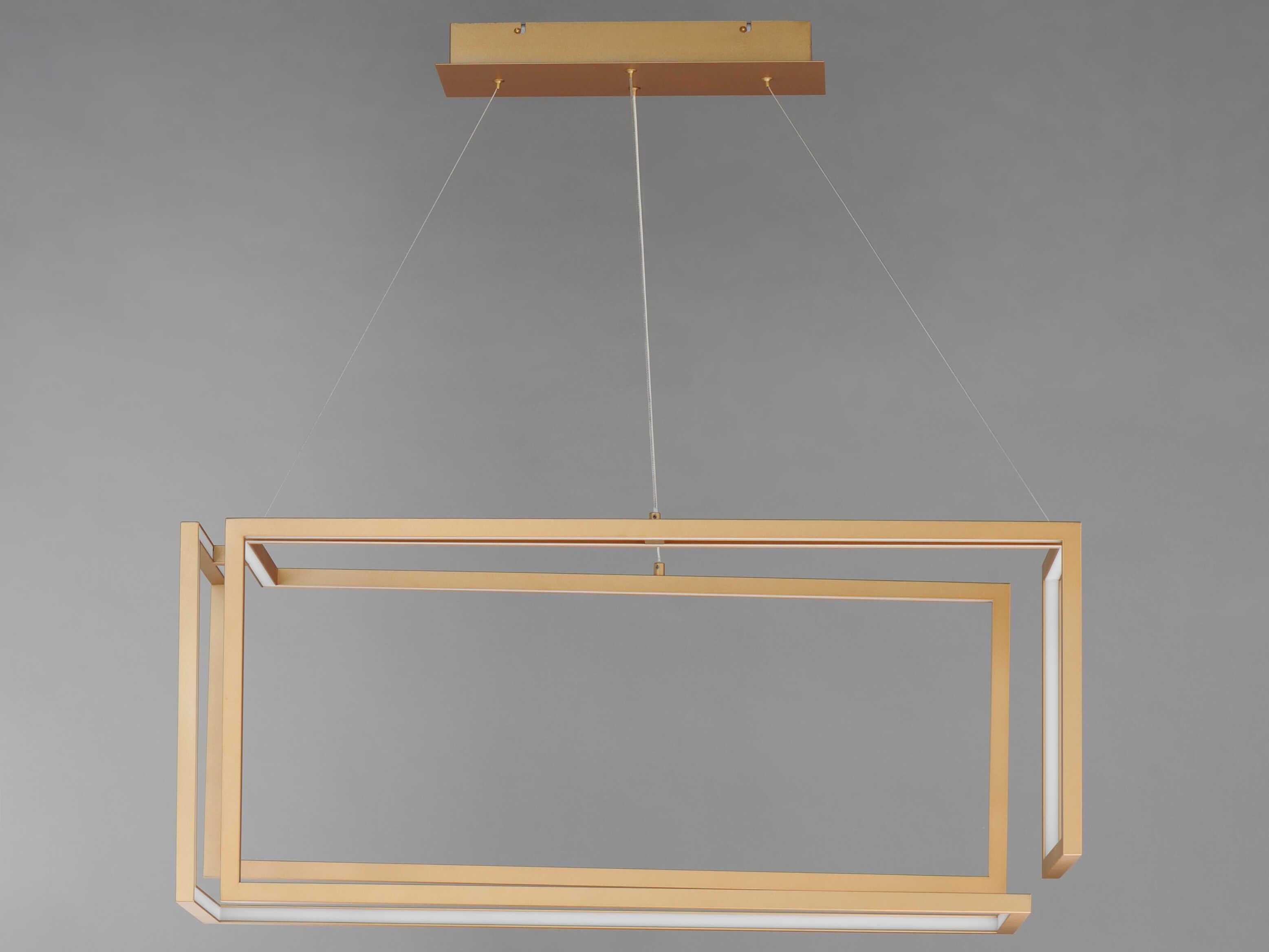 ET2 Penrose 1-Light Gold LED Geometric Linear Island Pendant