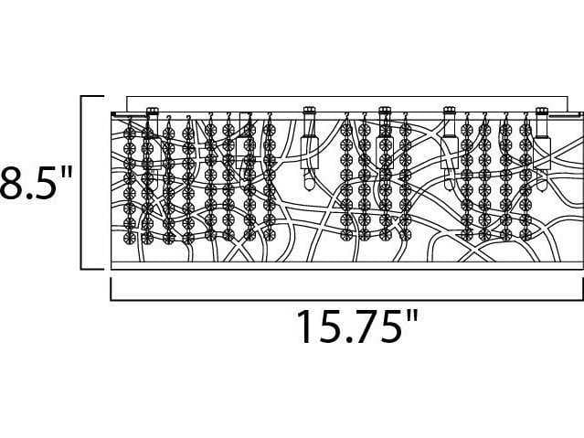 ET2 Inca Polished Chrome Crystal LED Drum Flush Mount