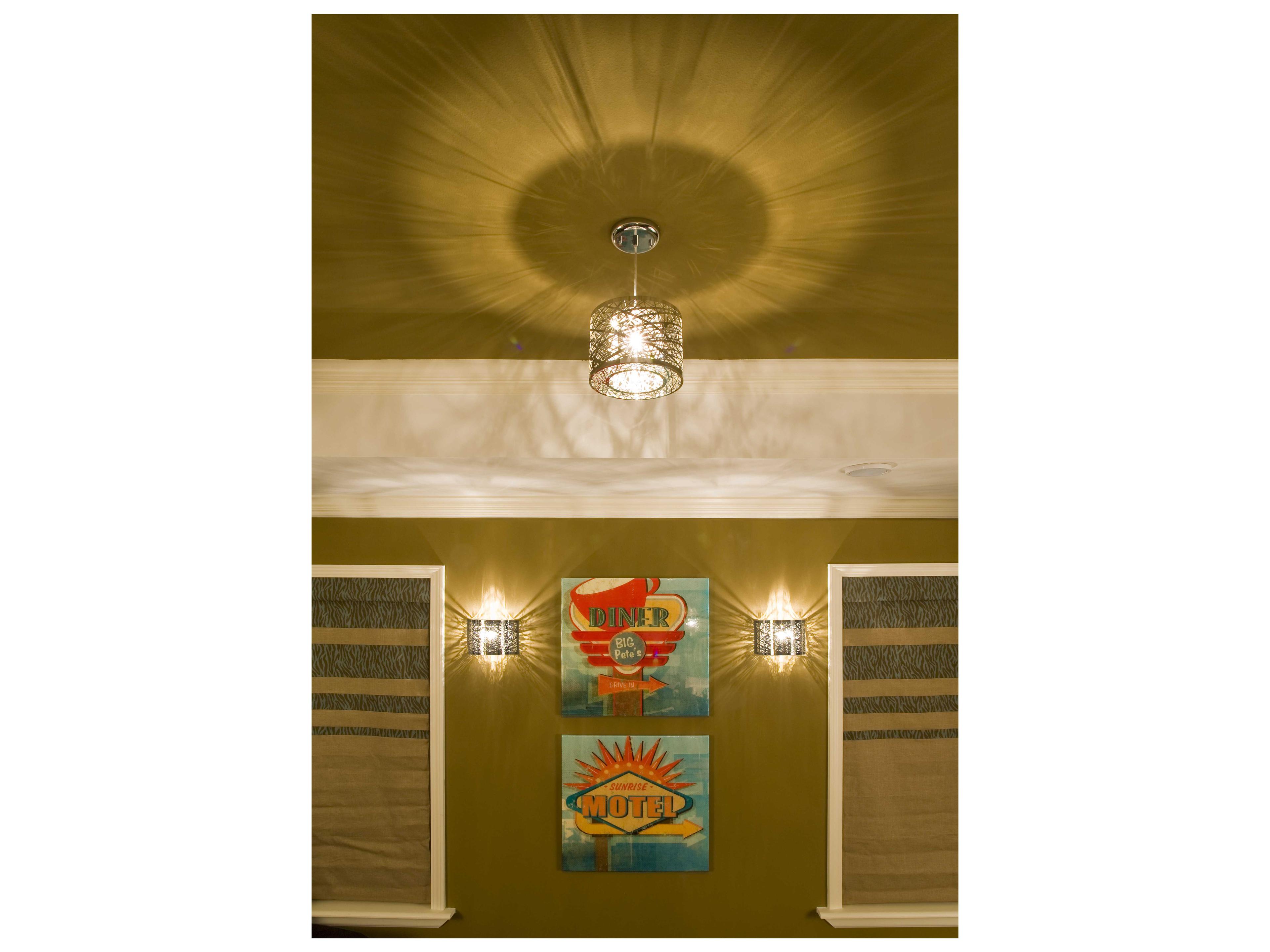 ET2 1-Light Polished Chrome Crystal Wall Sconce