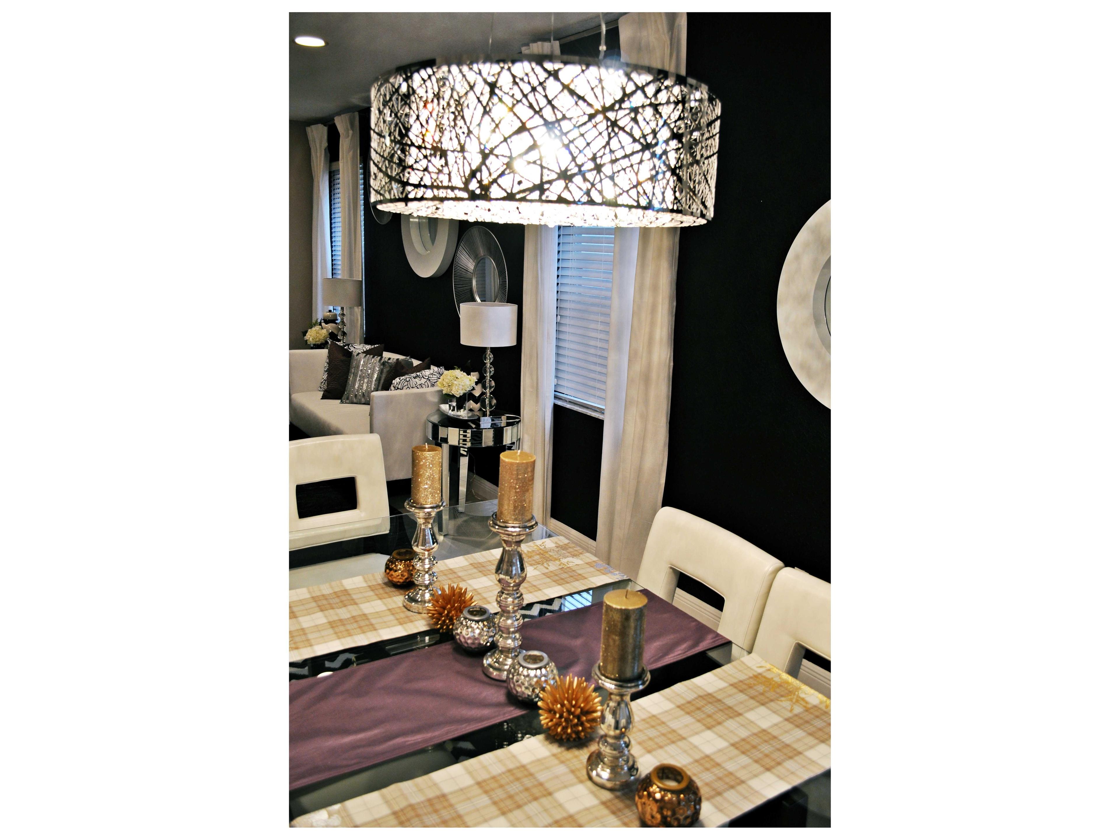 ET2 Inca 9-Light Polished Chrome Crystal LED Drum Pendant