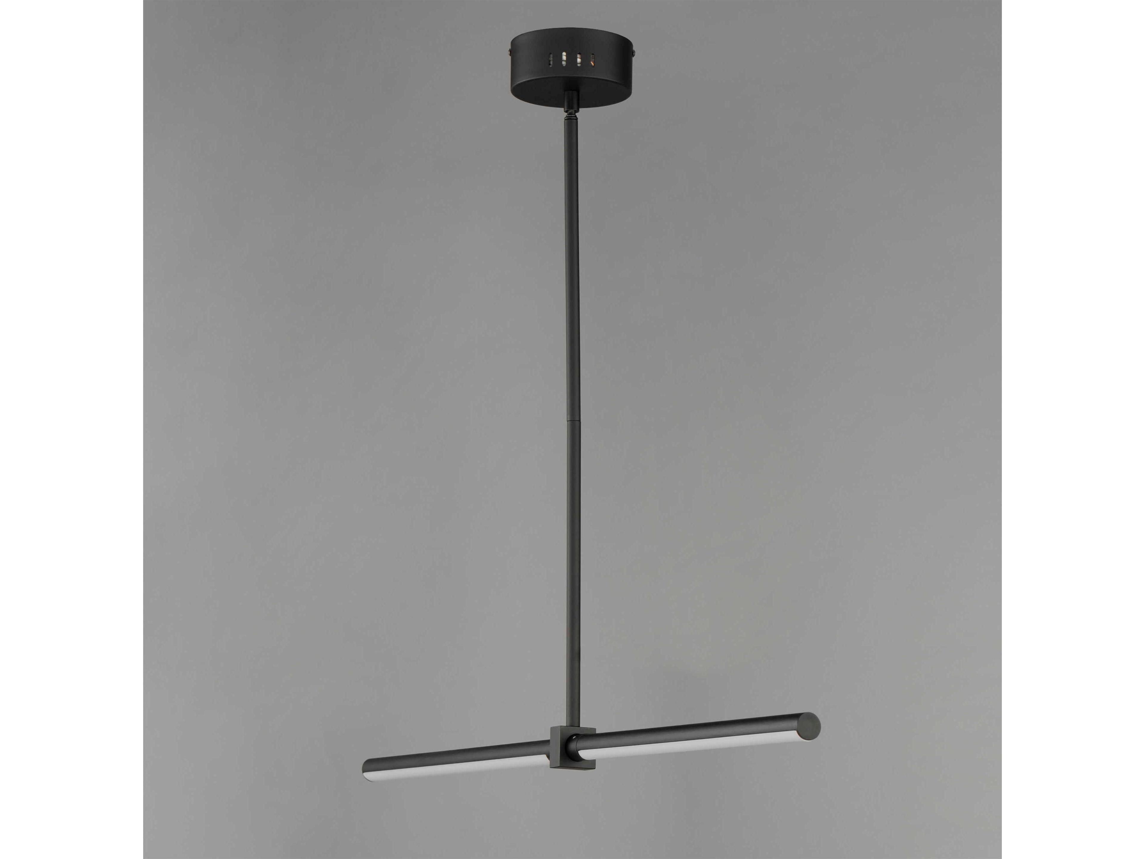 ET2 Dorian 2-Light Black LED Linear Island Pendant