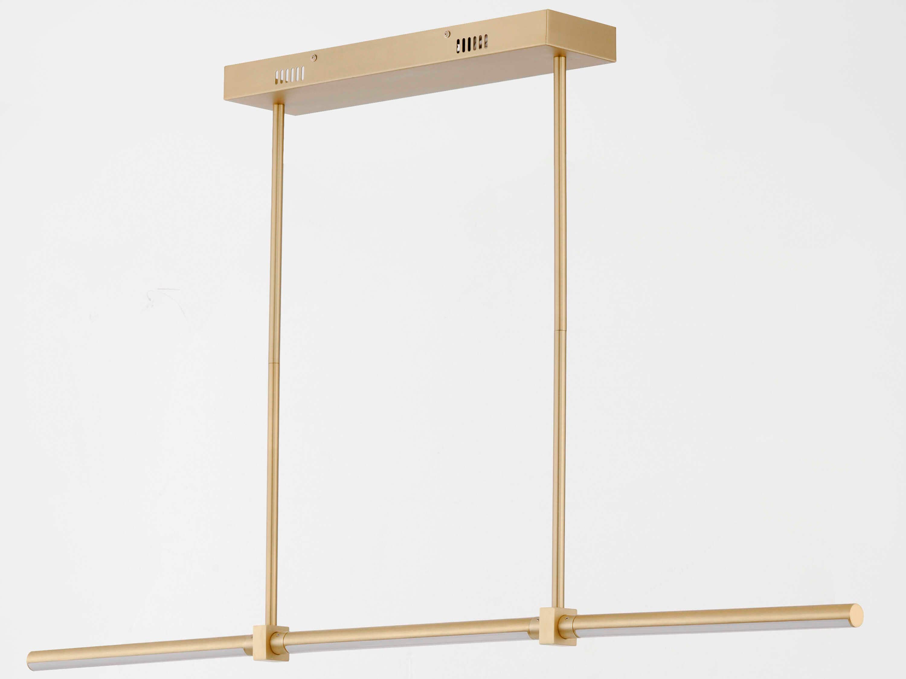 ET2 Dorian 3-Light Gold LED Linear Island Pendant