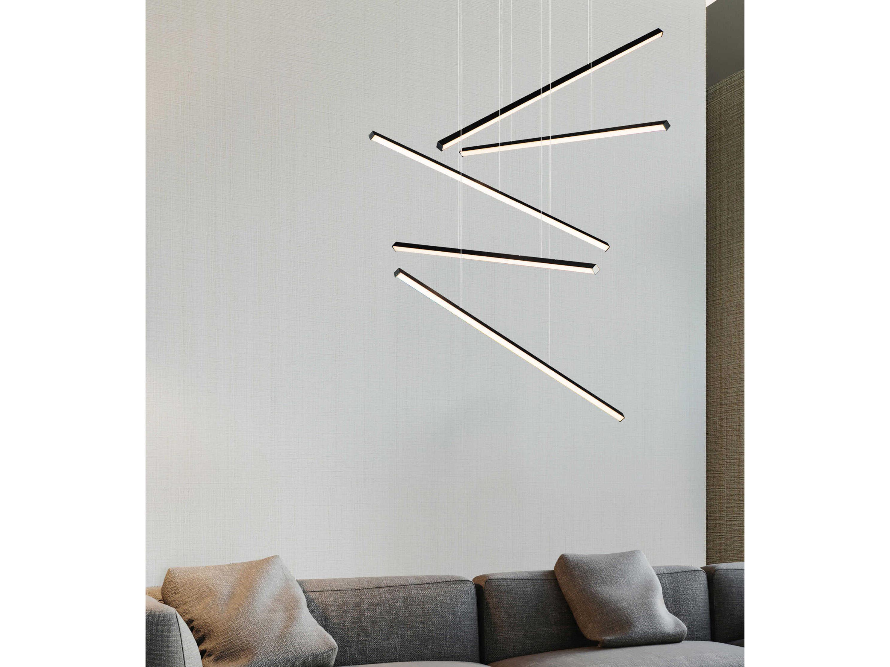 ET2 Hover 5-Light Black LED Tiered Pendant