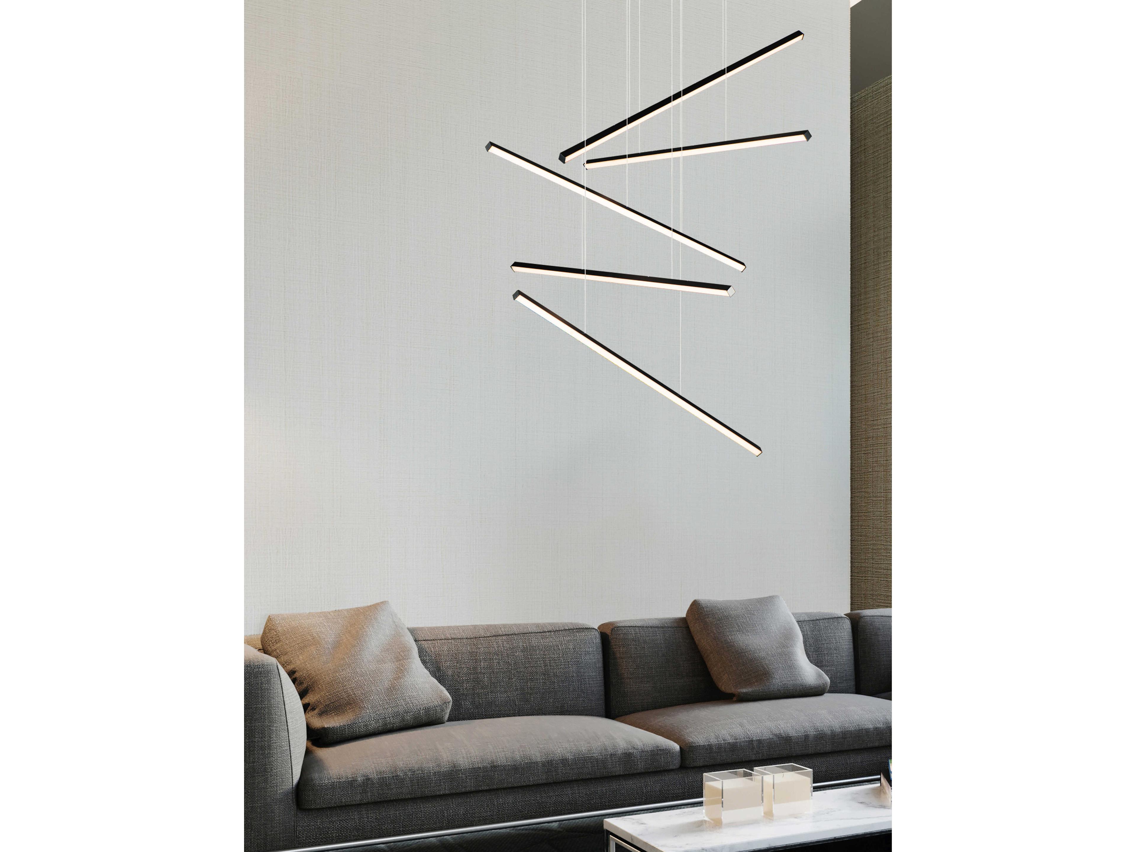 ET2 Hover 5-Light Black LED Tiered Pendant