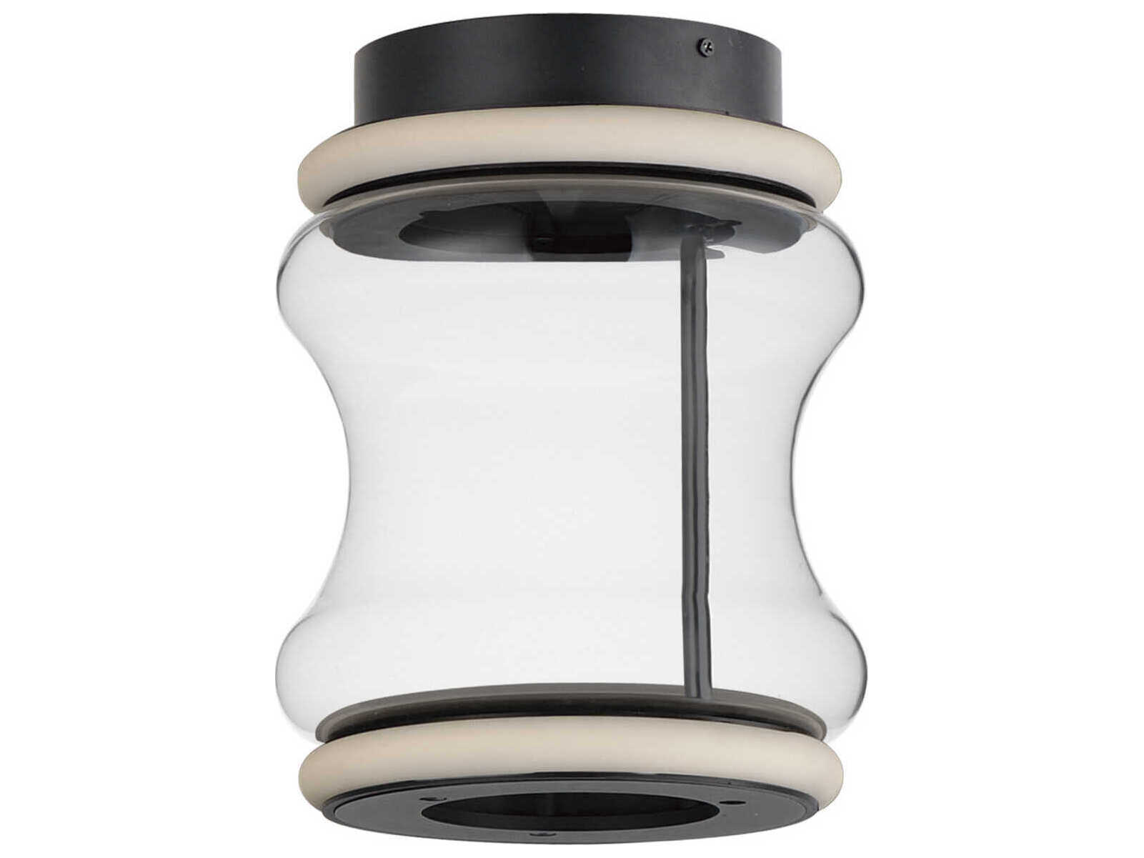 ET2 2-Light Black Cylinder Geometric Flush Mount