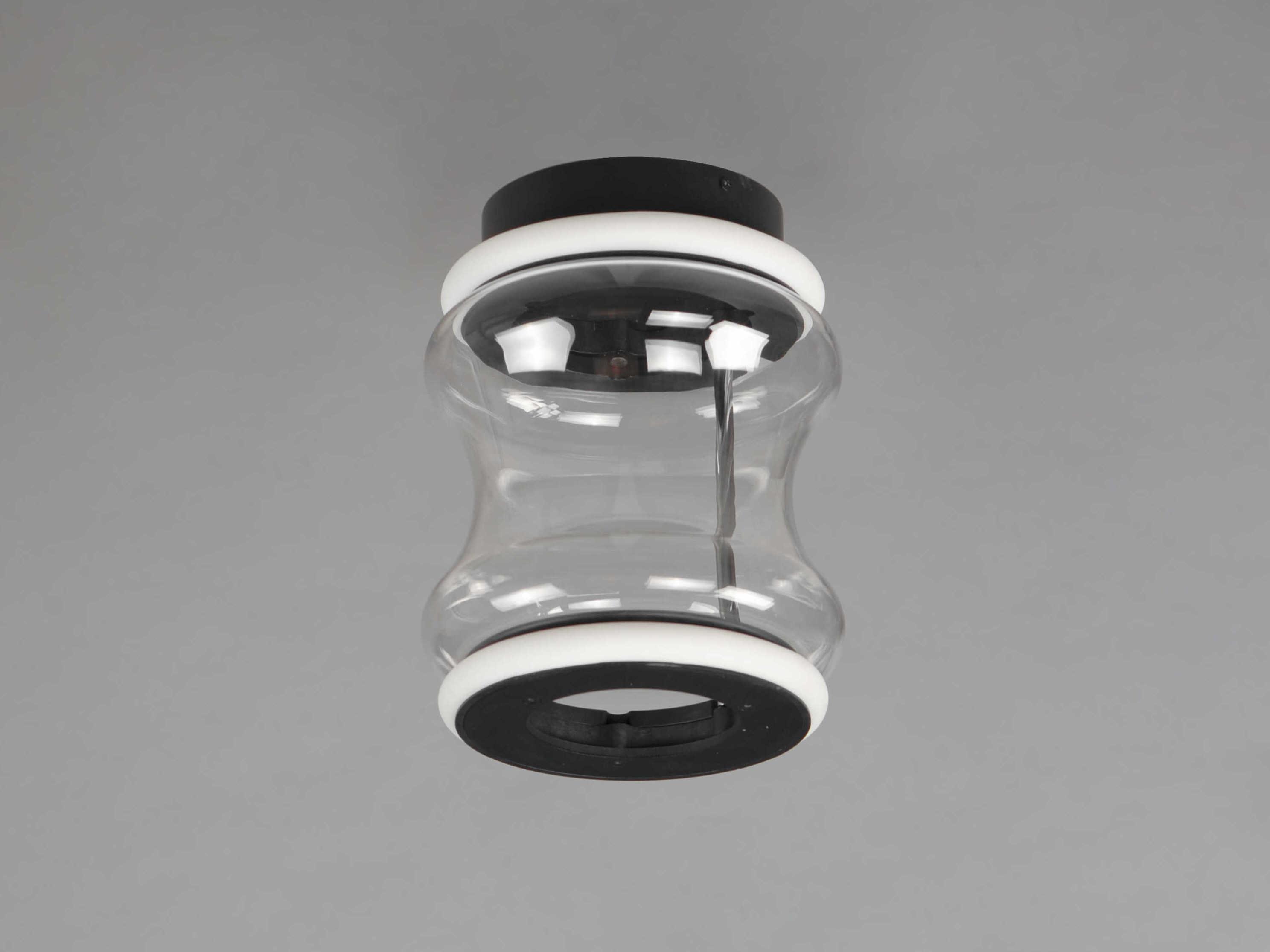 ET2 2-Light Black Cylinder Geometric Flush Mount