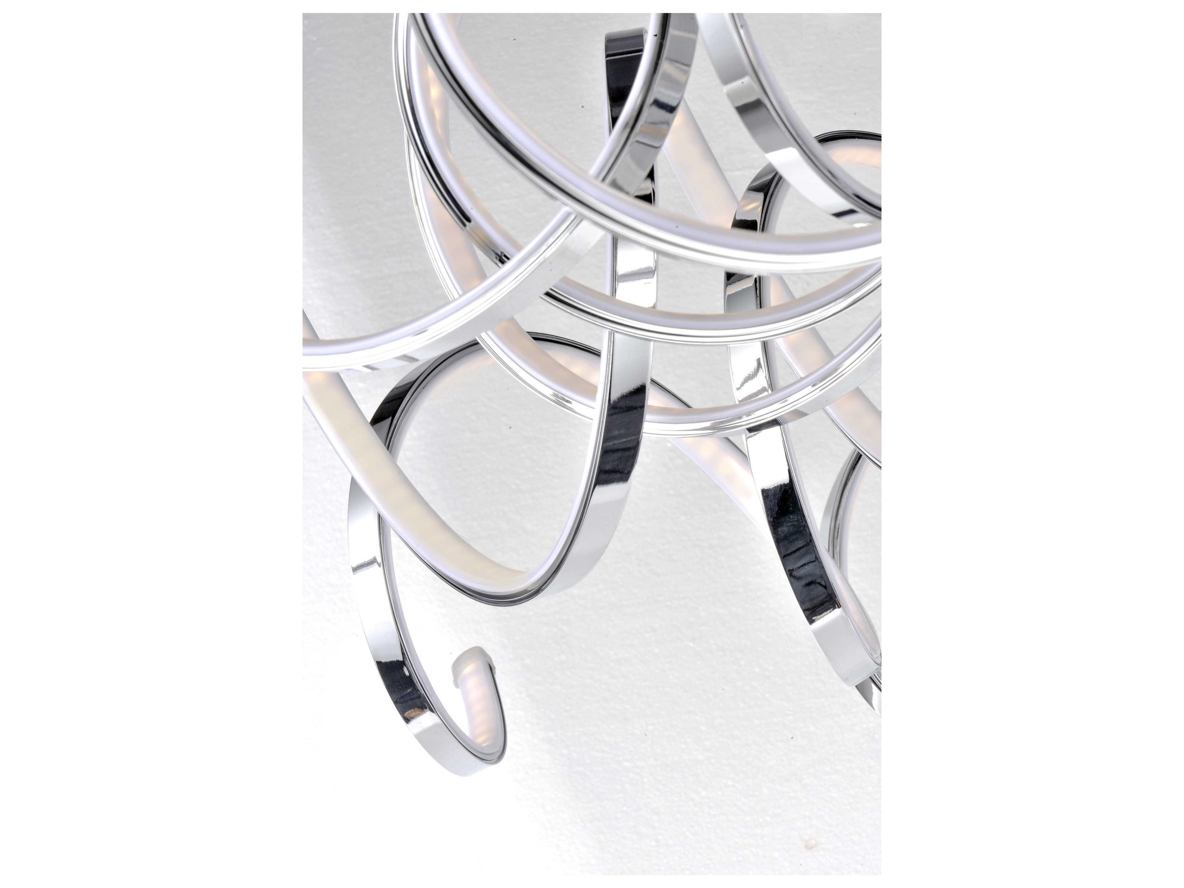 ET2 Chaos 9-Light Polished Chrome LED Sputnik Pendant