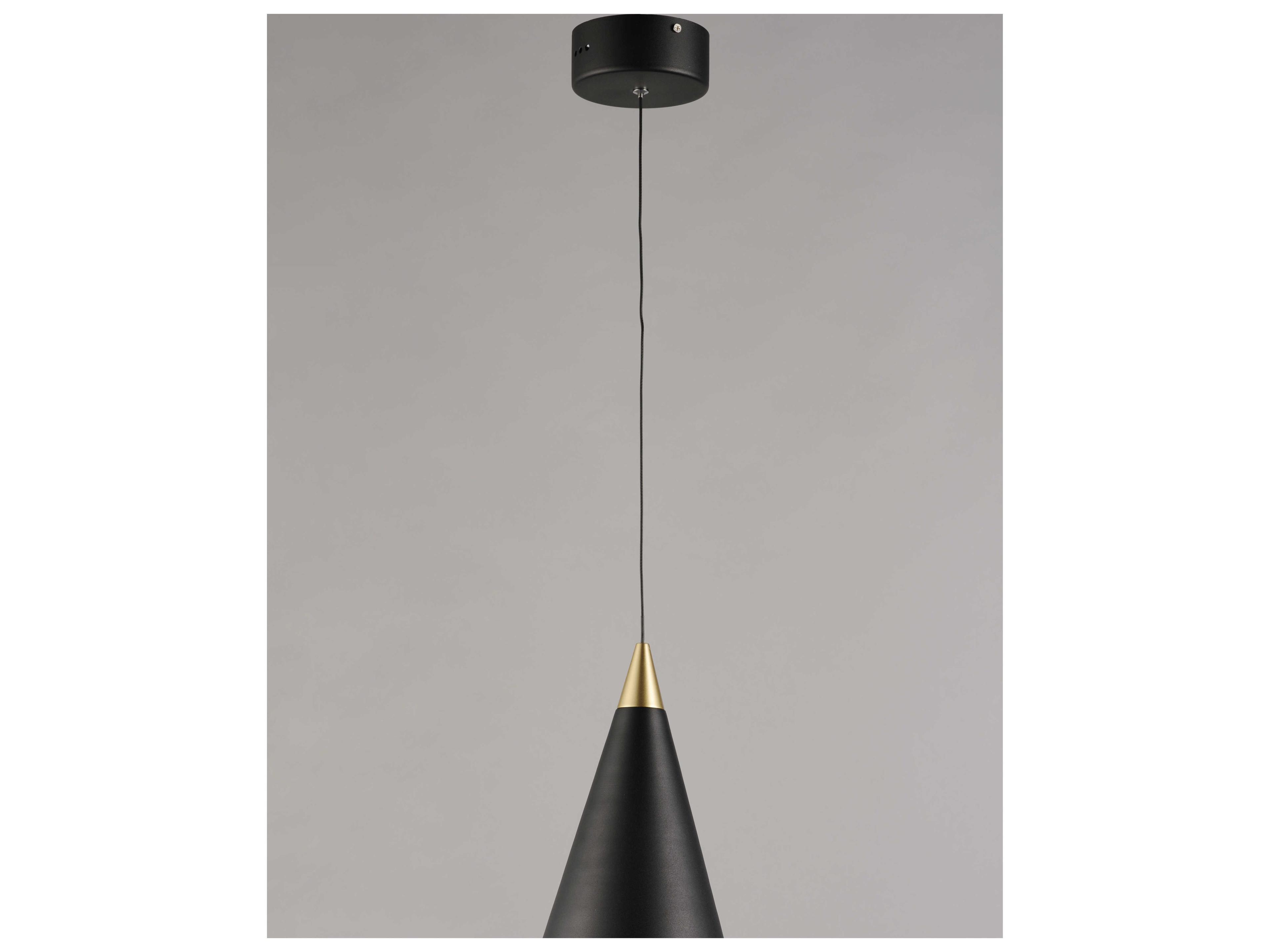 ET2 1-Light Black Metallic Gold LED Geometric Mini Pendant