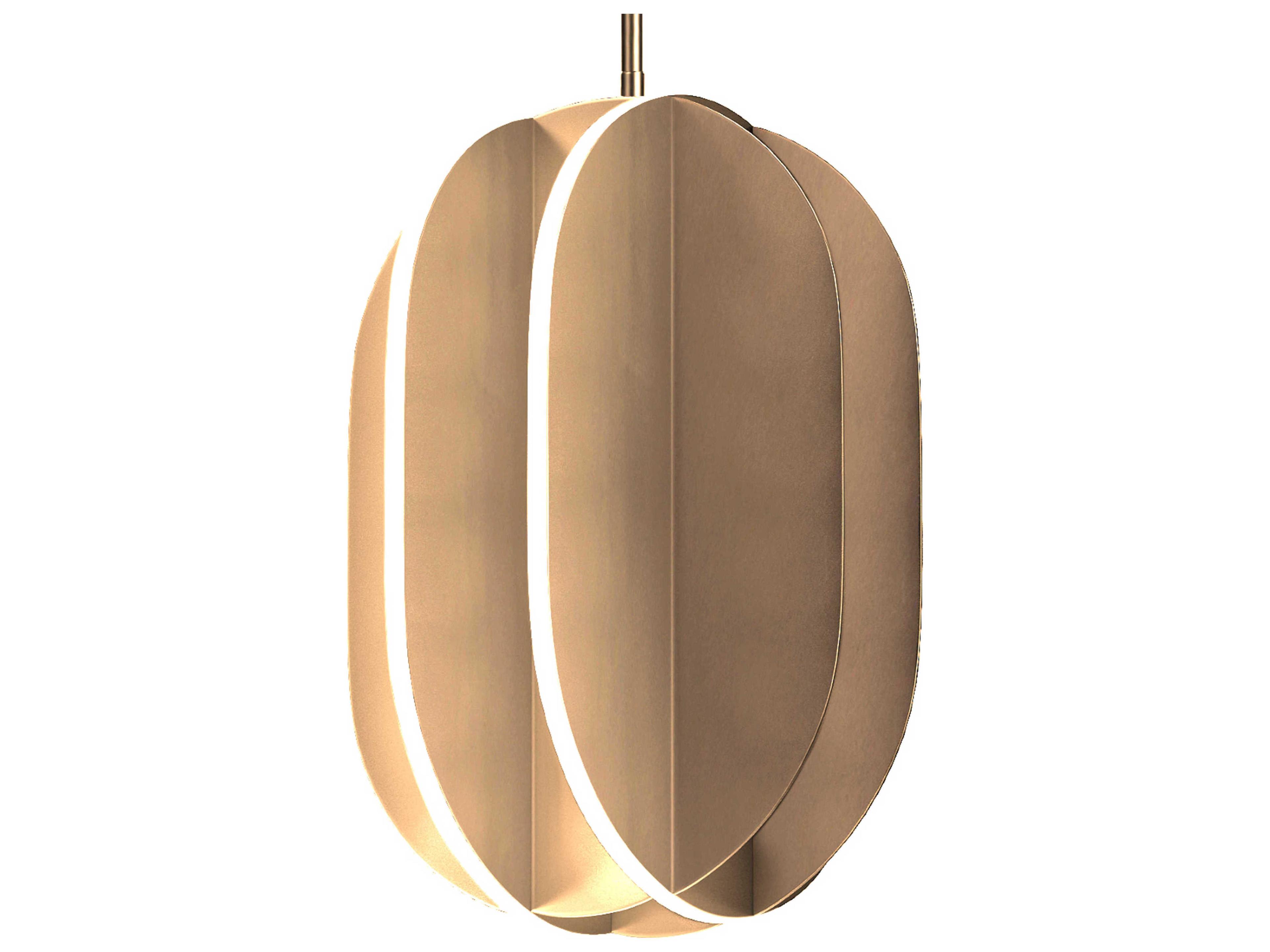 ET2 1-Light Satin Brass LED Globe Linear Mini Pendant