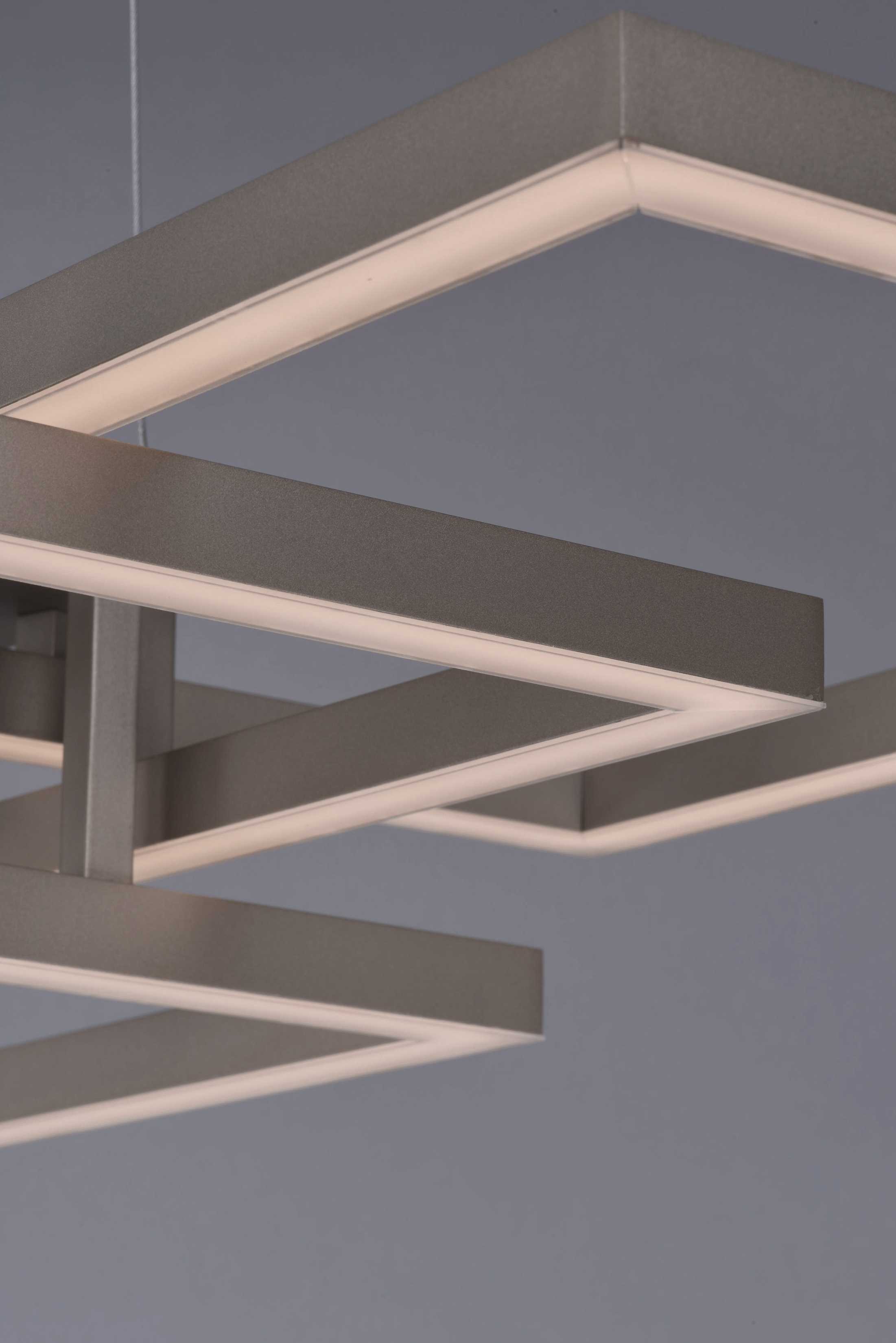 ET2 Traverse Led 12-Light Champagne Brown LED Geometric Linear Island Pendant