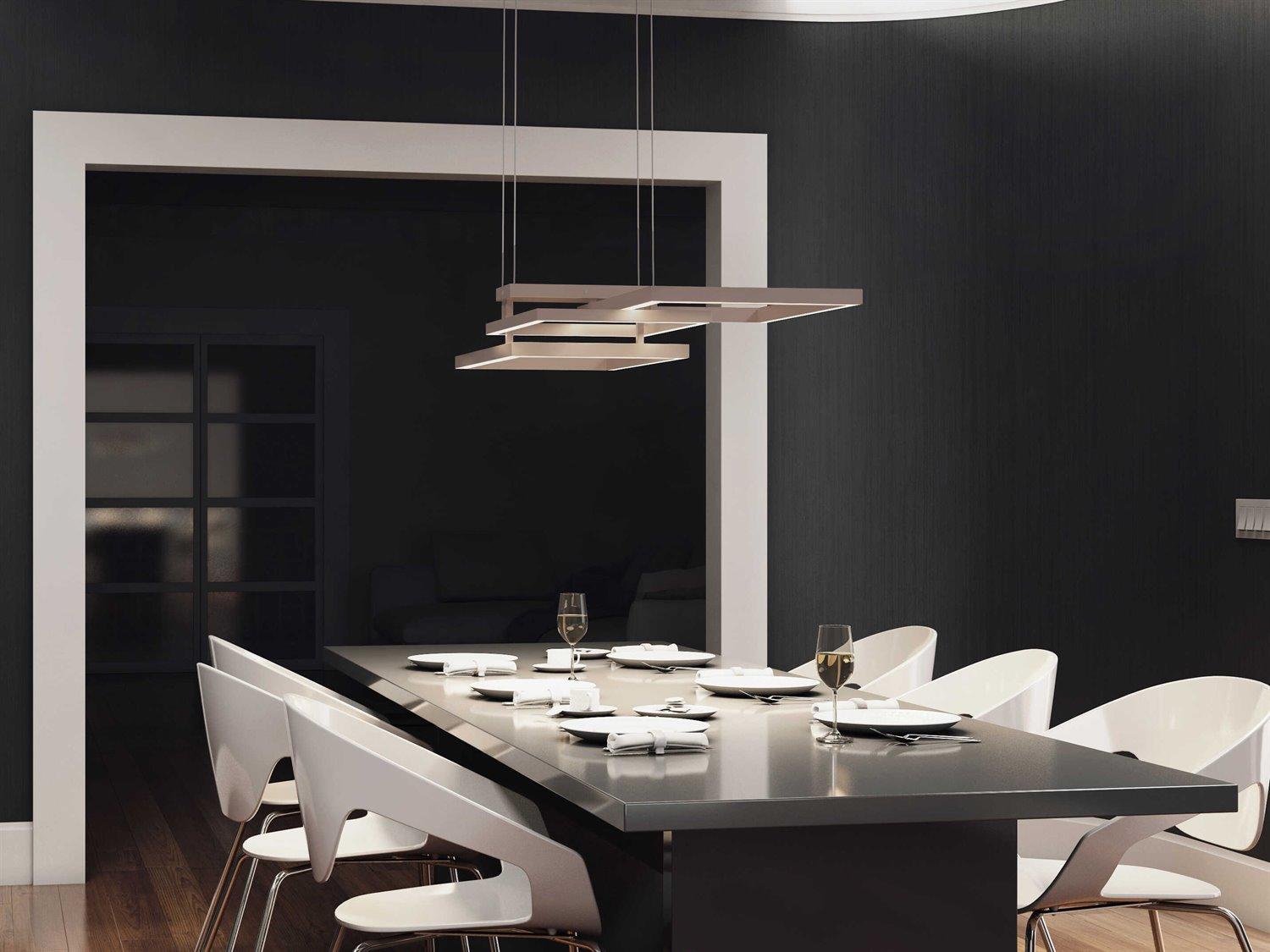 ET2 Traverse Led 12-Light Champagne Brown LED Geometric Linear Island Pendant