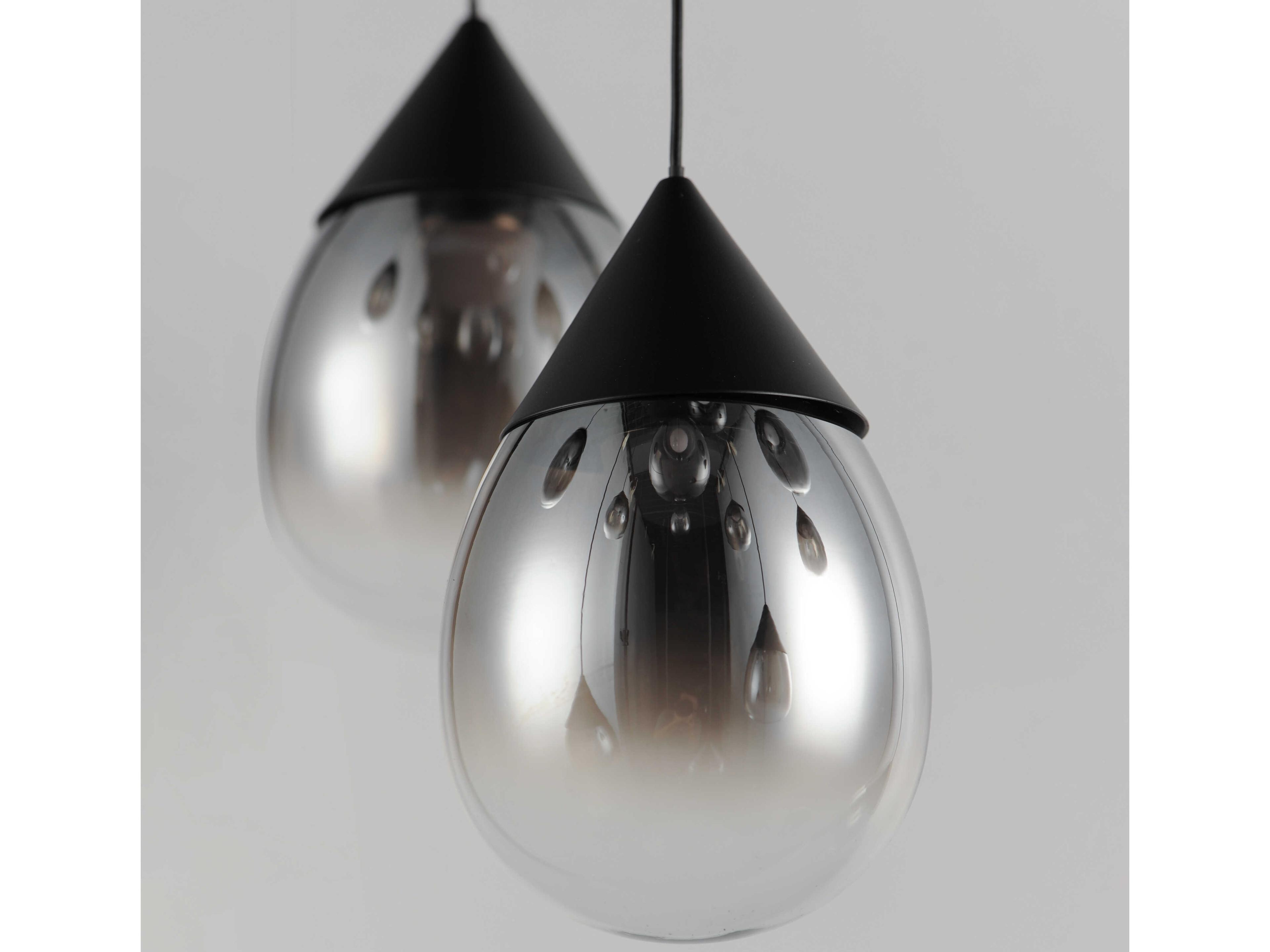 ET2 Dewdrop 3-Light Black Pendant