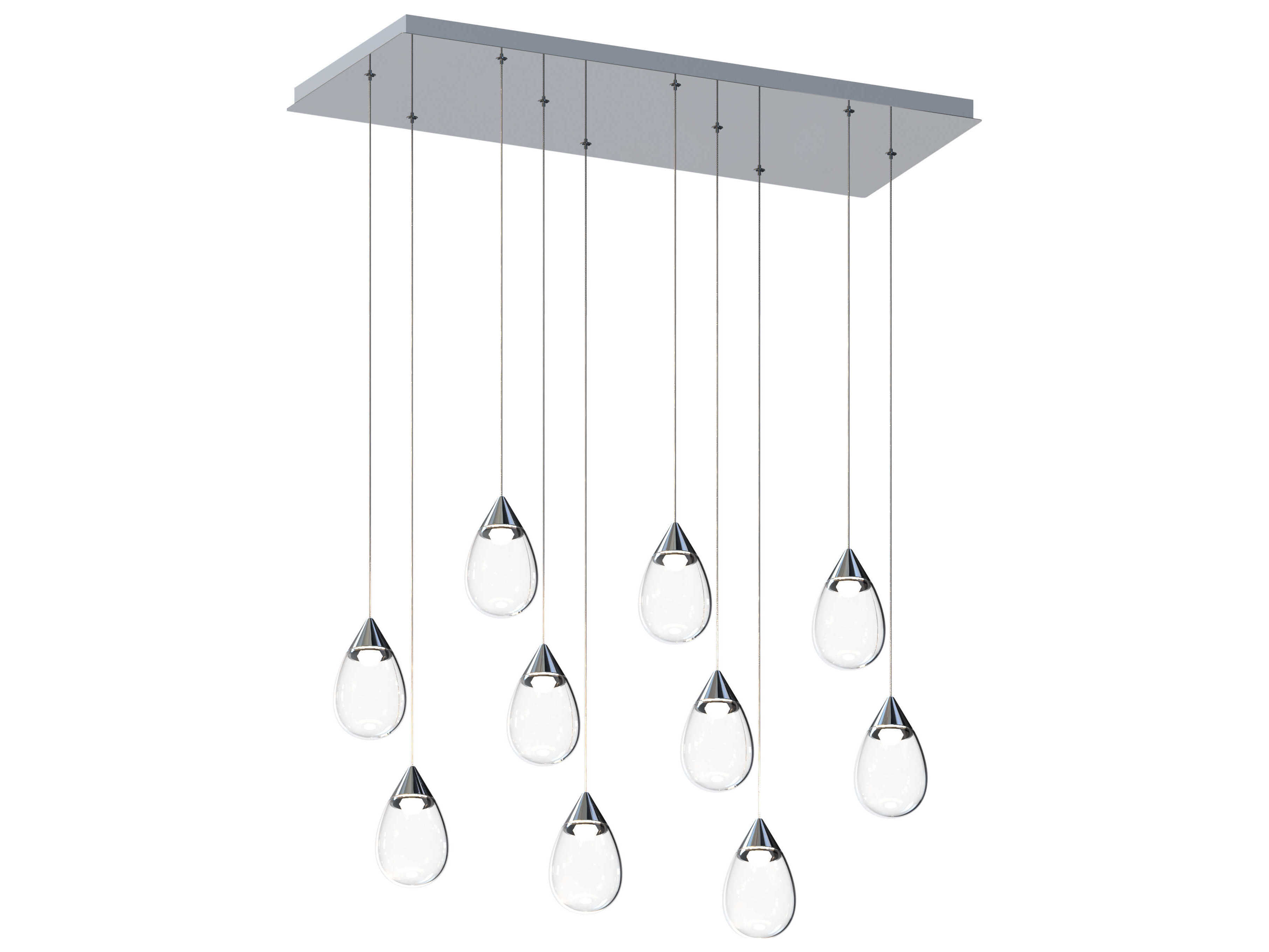 ET2 Dewdrop 10-Light Polished Chrome Island Pendant