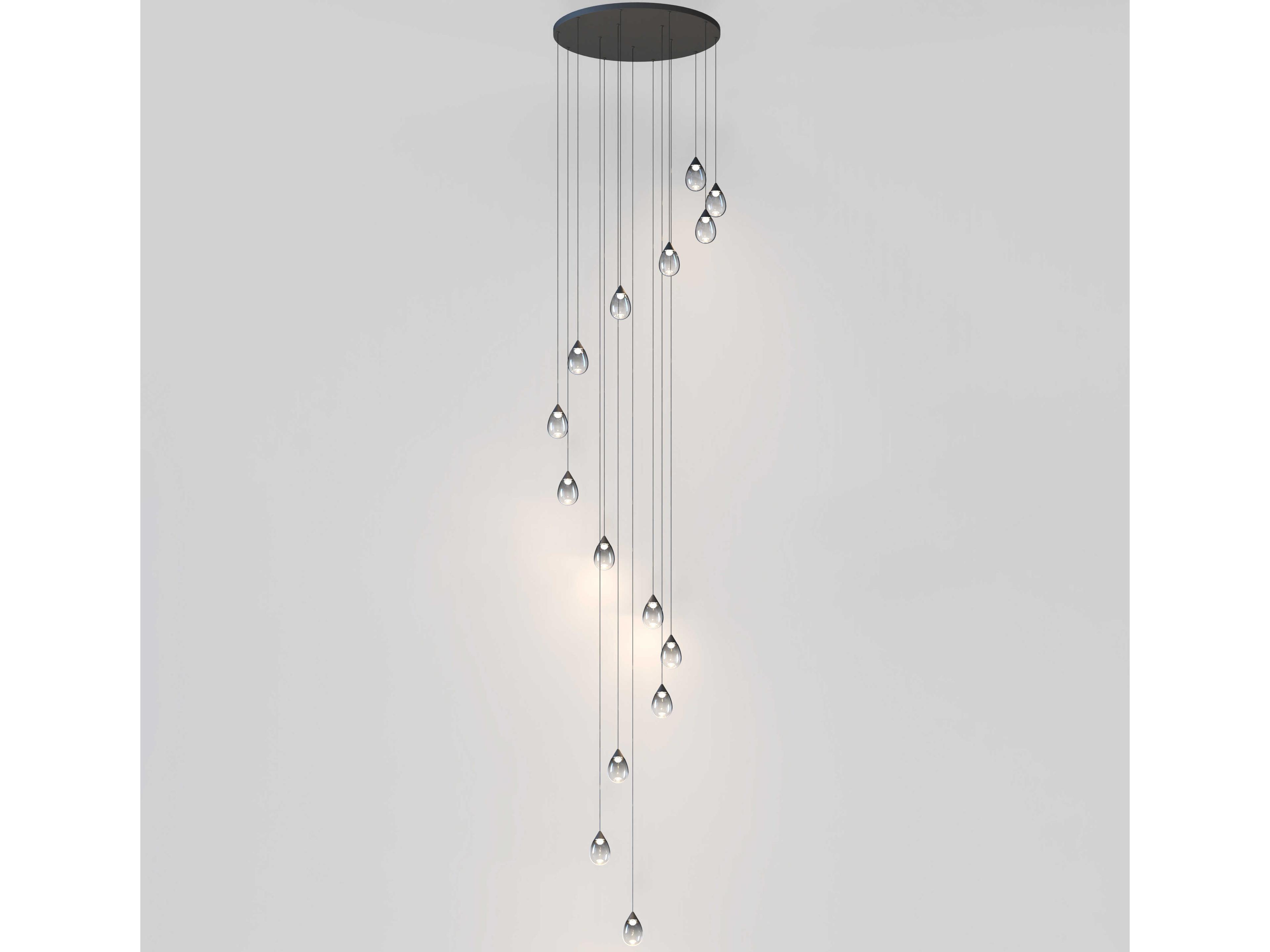 ET2 Dewdrop 15-Light Black Pendant