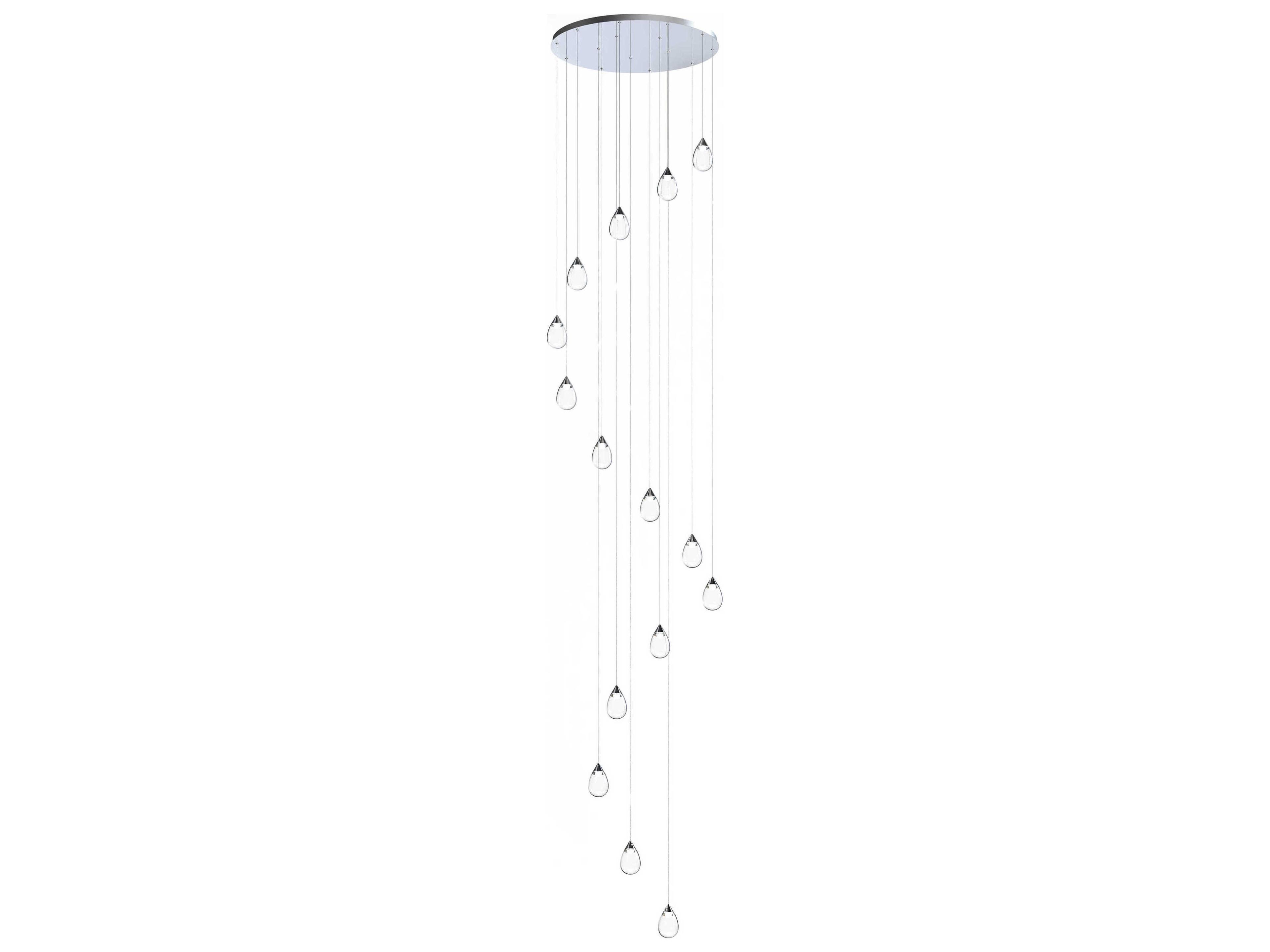 ET2 Dewdrop 15-Light Polished Chrome Pendant