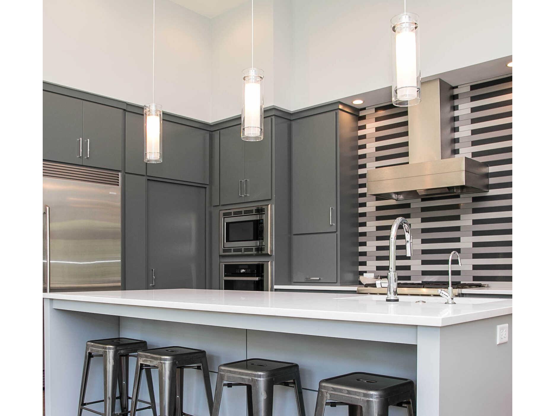 ET2 1-Light Polished Chrome Glass Cylinder Mini Pendant