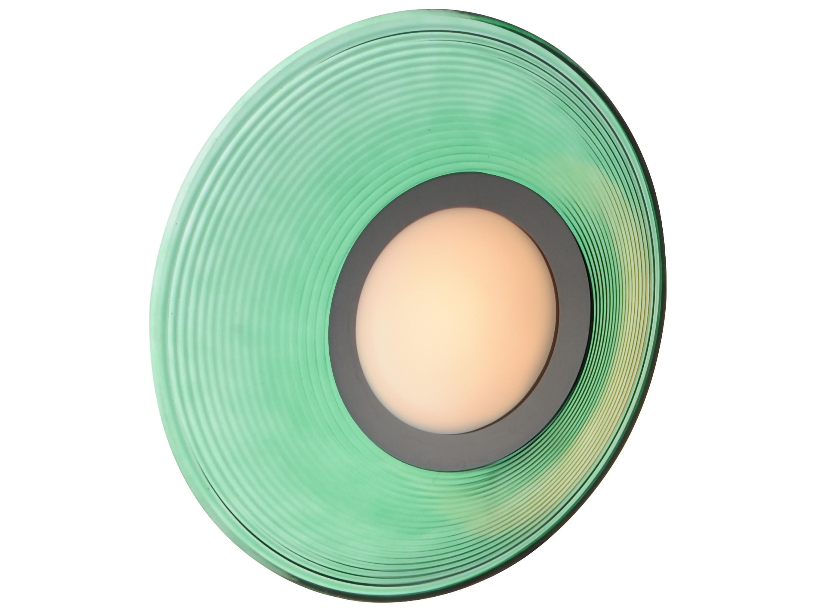 ET2 Jensen 1-Light Black Green Flush Mount