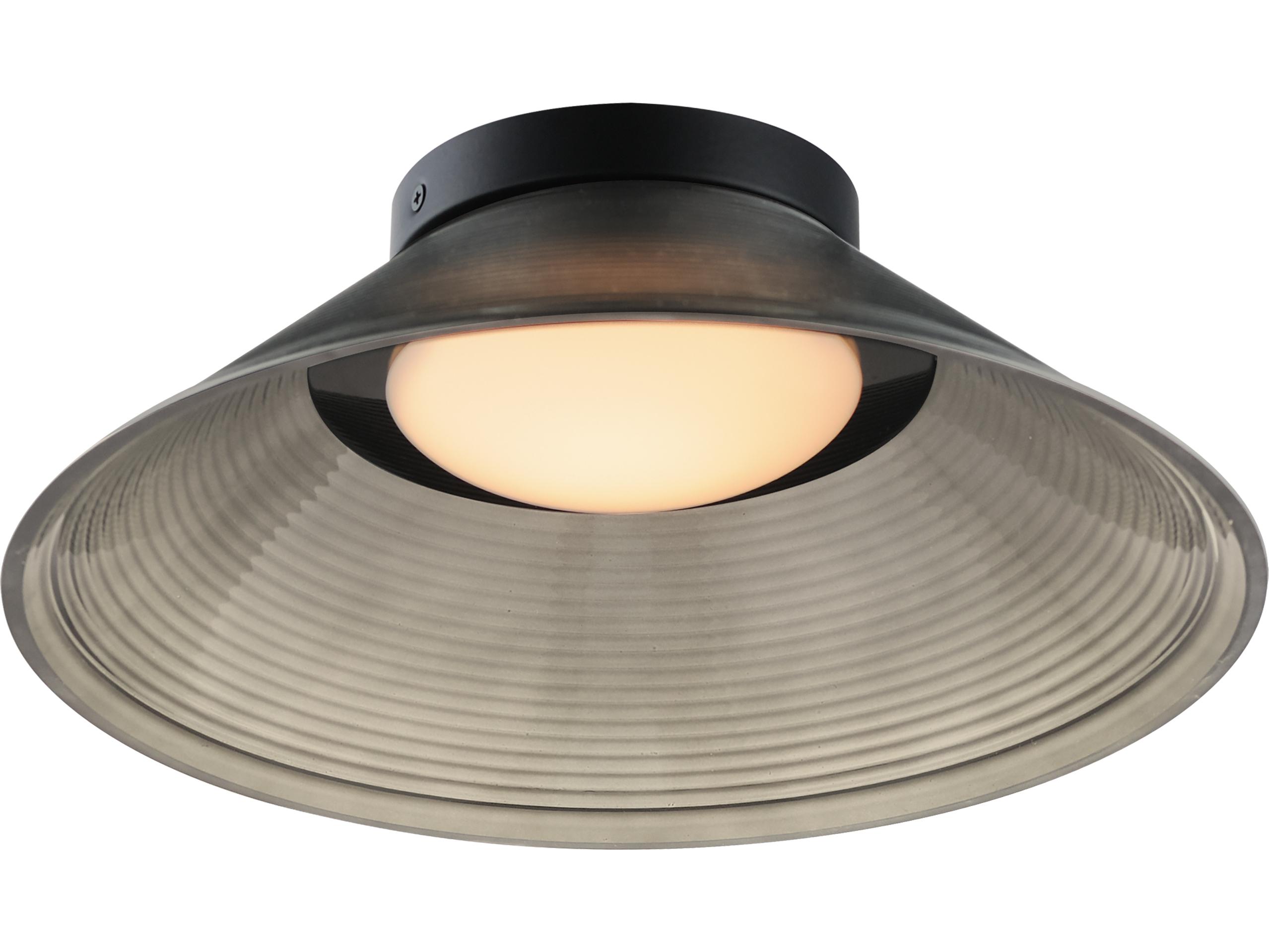 ET2 Jensen 1-Light Black Flush Mount