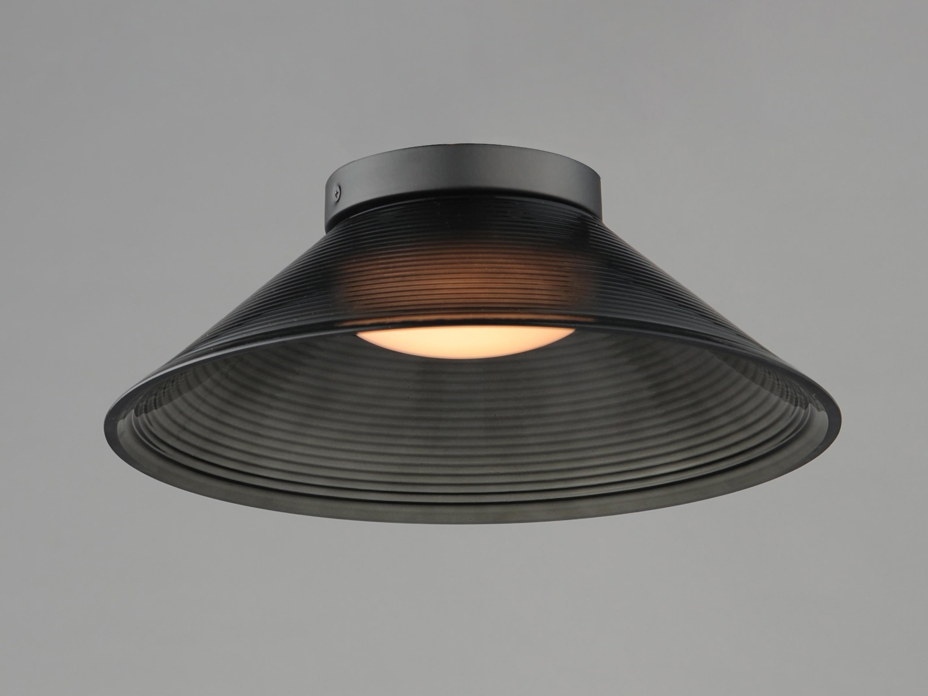 ET2 Jensen 1-Light Black Flush Mount