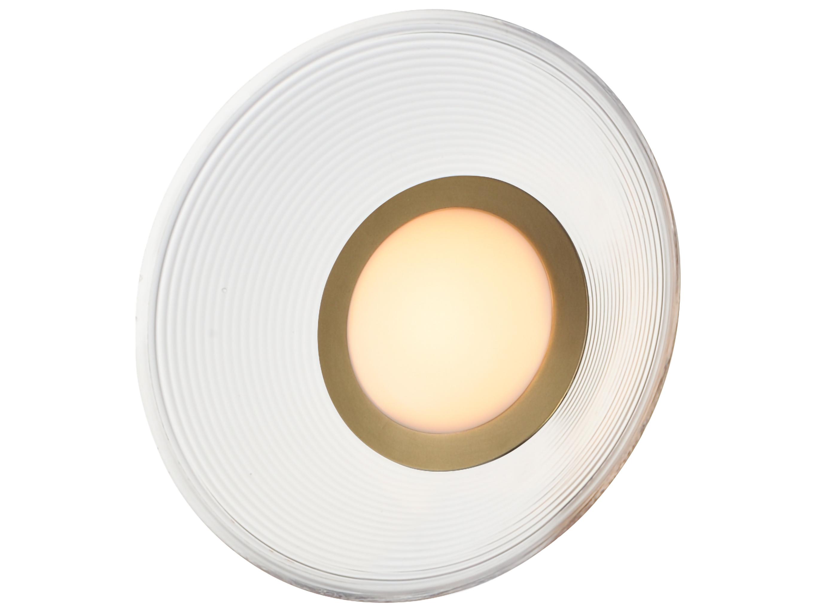 ET2 Jensen 1-Light Satin Brass Clear Flush Mount