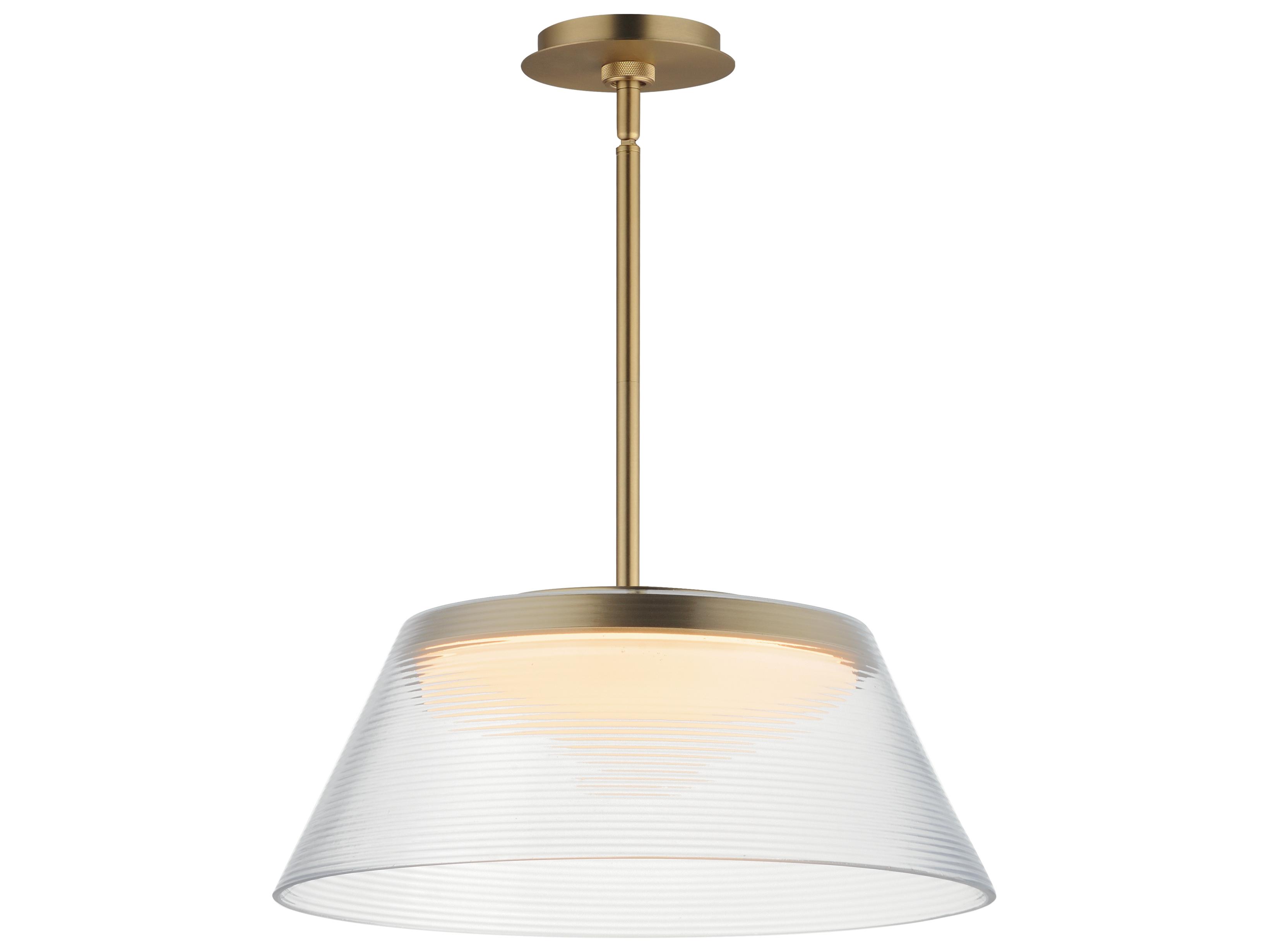 ET2 Jensen 1-Light Satin Brass Clear Pendant