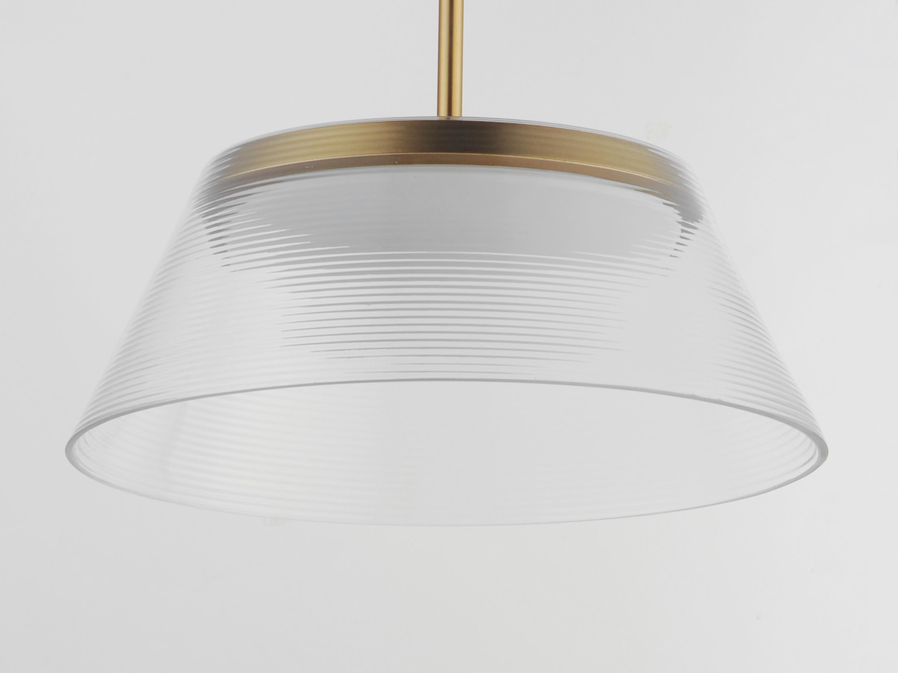 ET2 Jensen 1-Light Satin Brass Clear Pendant