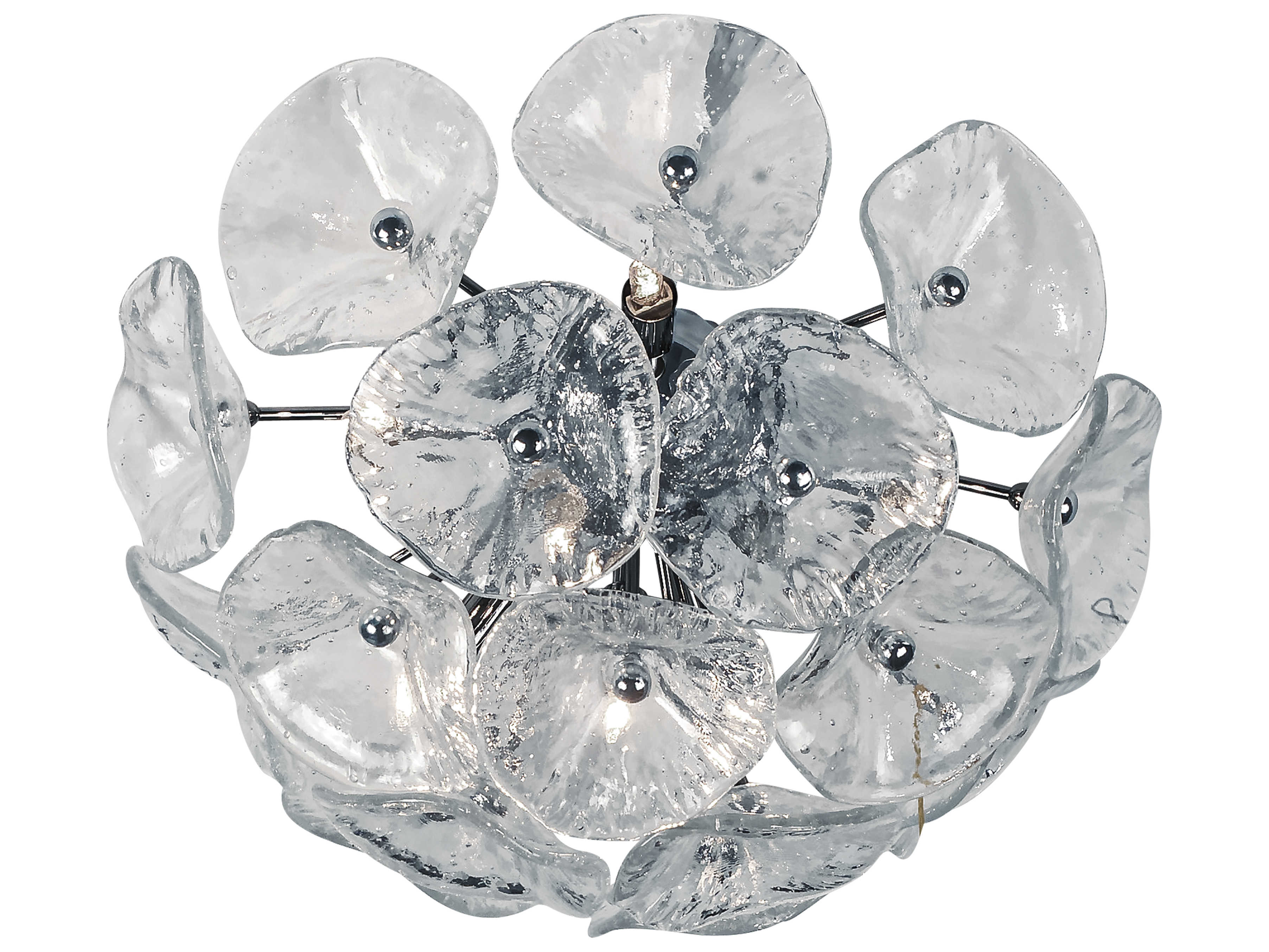 ET2 8-Light Polished Chrome Glass Wall Sconce