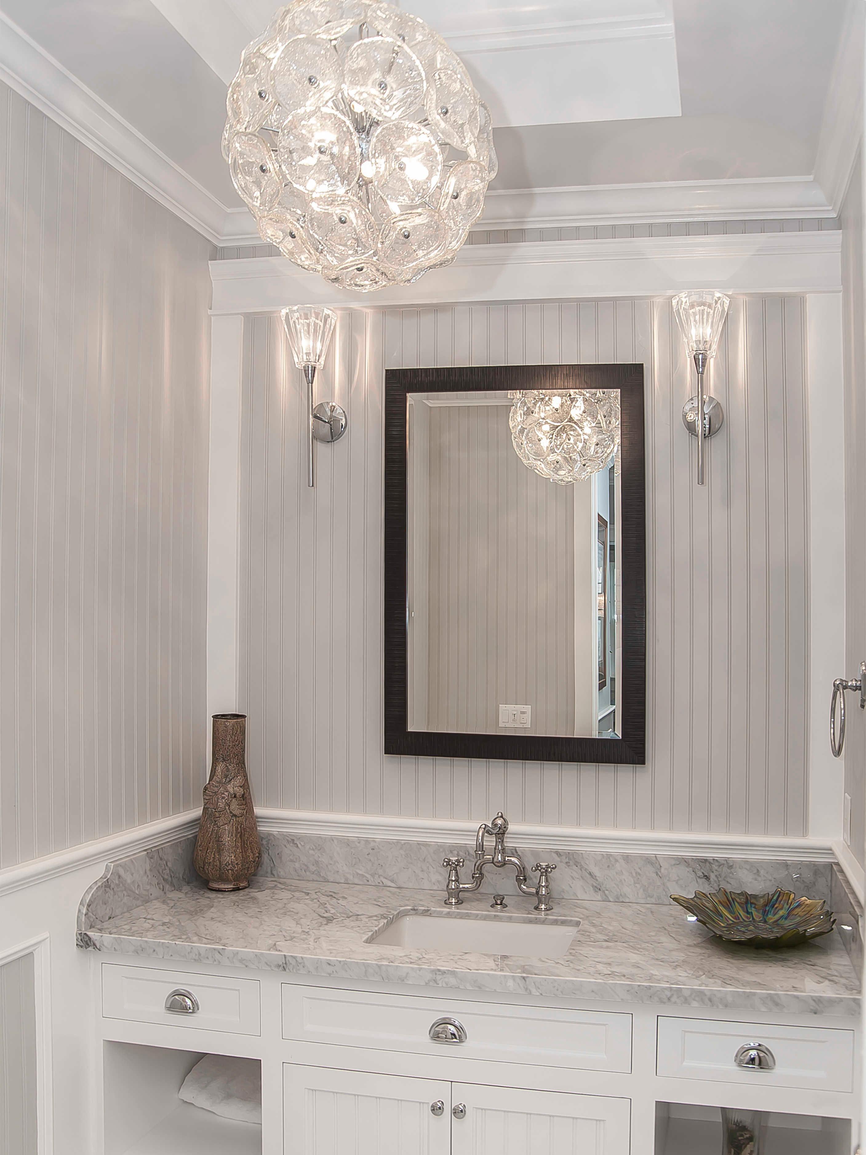 ET2 Fiori 20-Light Polished Chrome Glass Globe Pendant