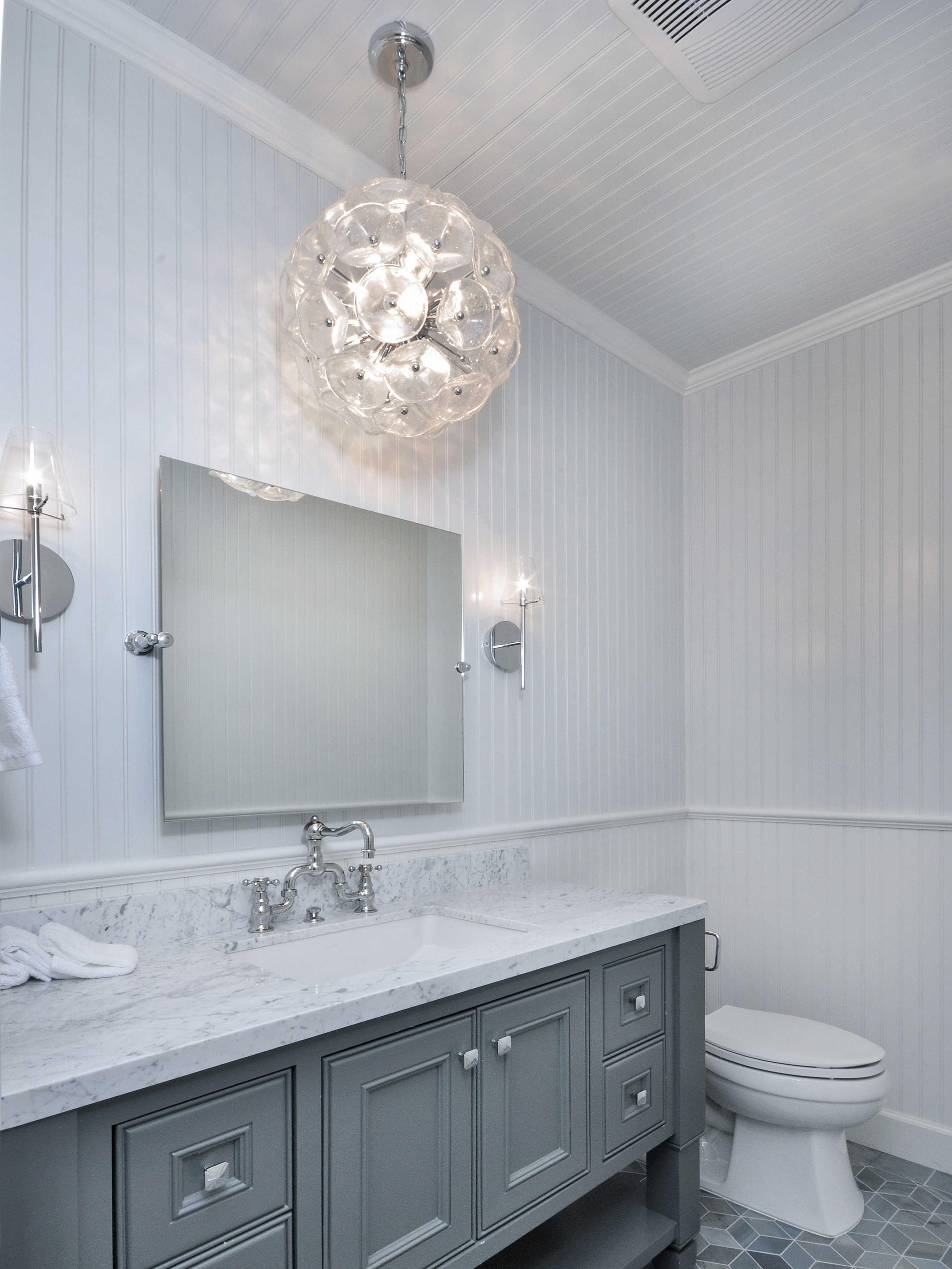 ET2 Fiori 20-Light Polished Chrome Glass Globe Pendant