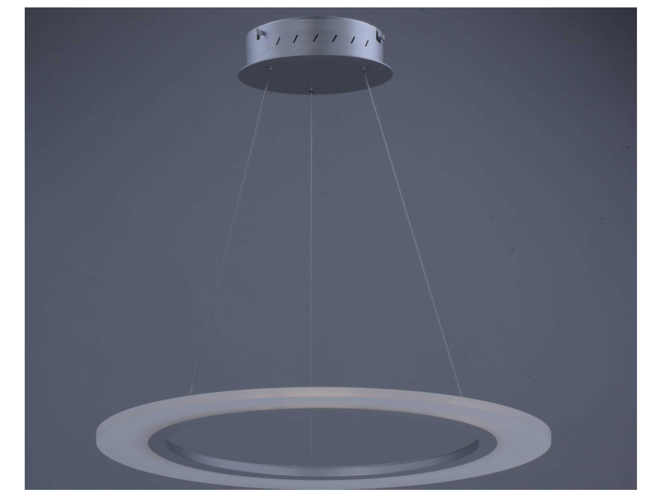 ET2 Saturn Ii Led 1-Light Matte Silver LED Round Pendant