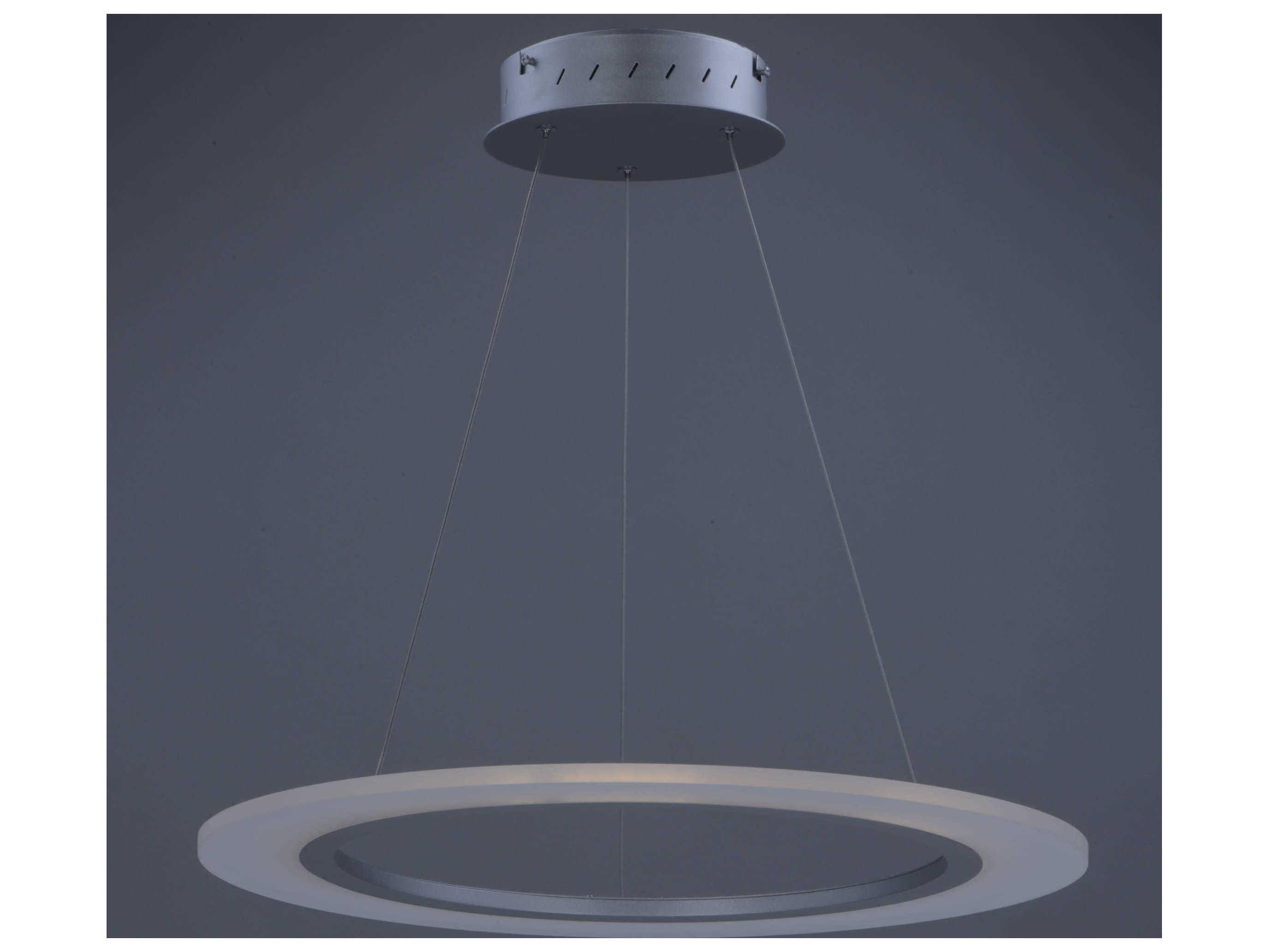 ET2 Saturn Ii Led 1-Light Matte Silver LED Round Pendant