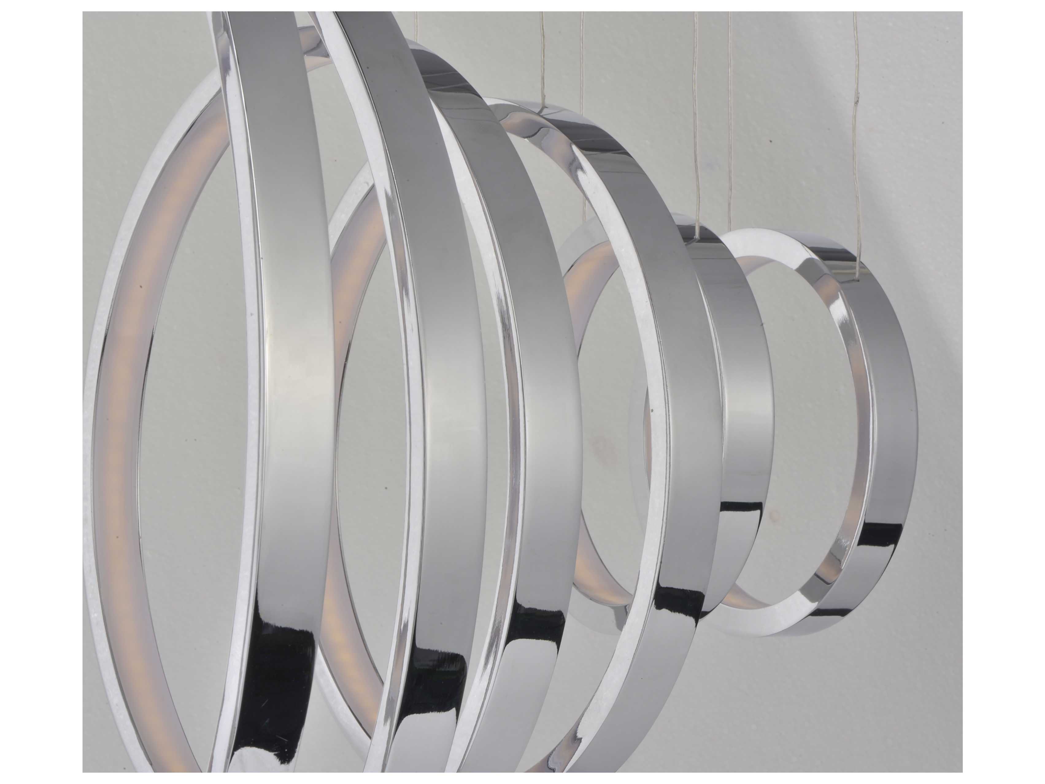 ET2 Hoops Led 11-Light Polished Chrome LED Linear Round Island Pendant