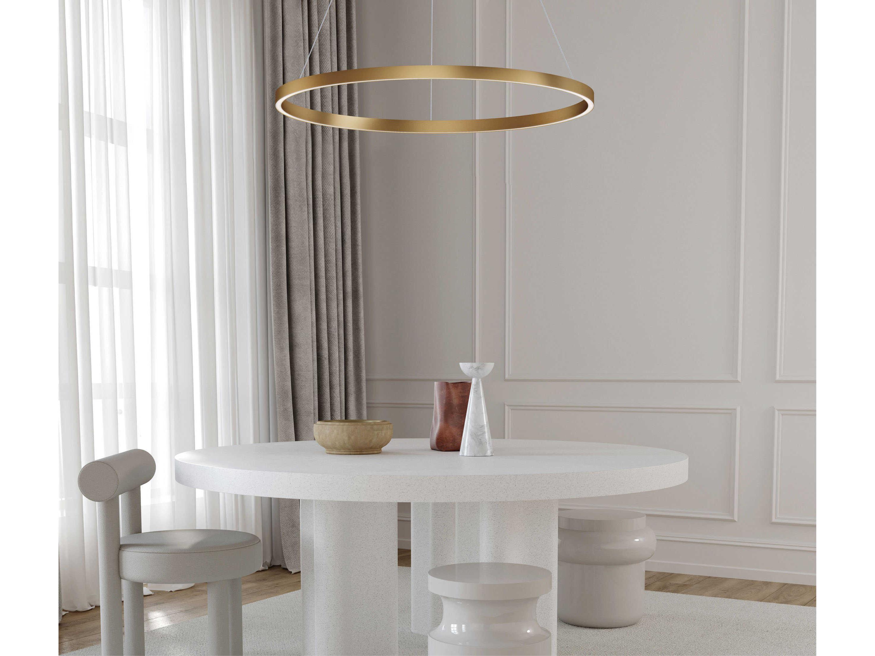 ET2 Groove 1-Light Black LED Round Pendant