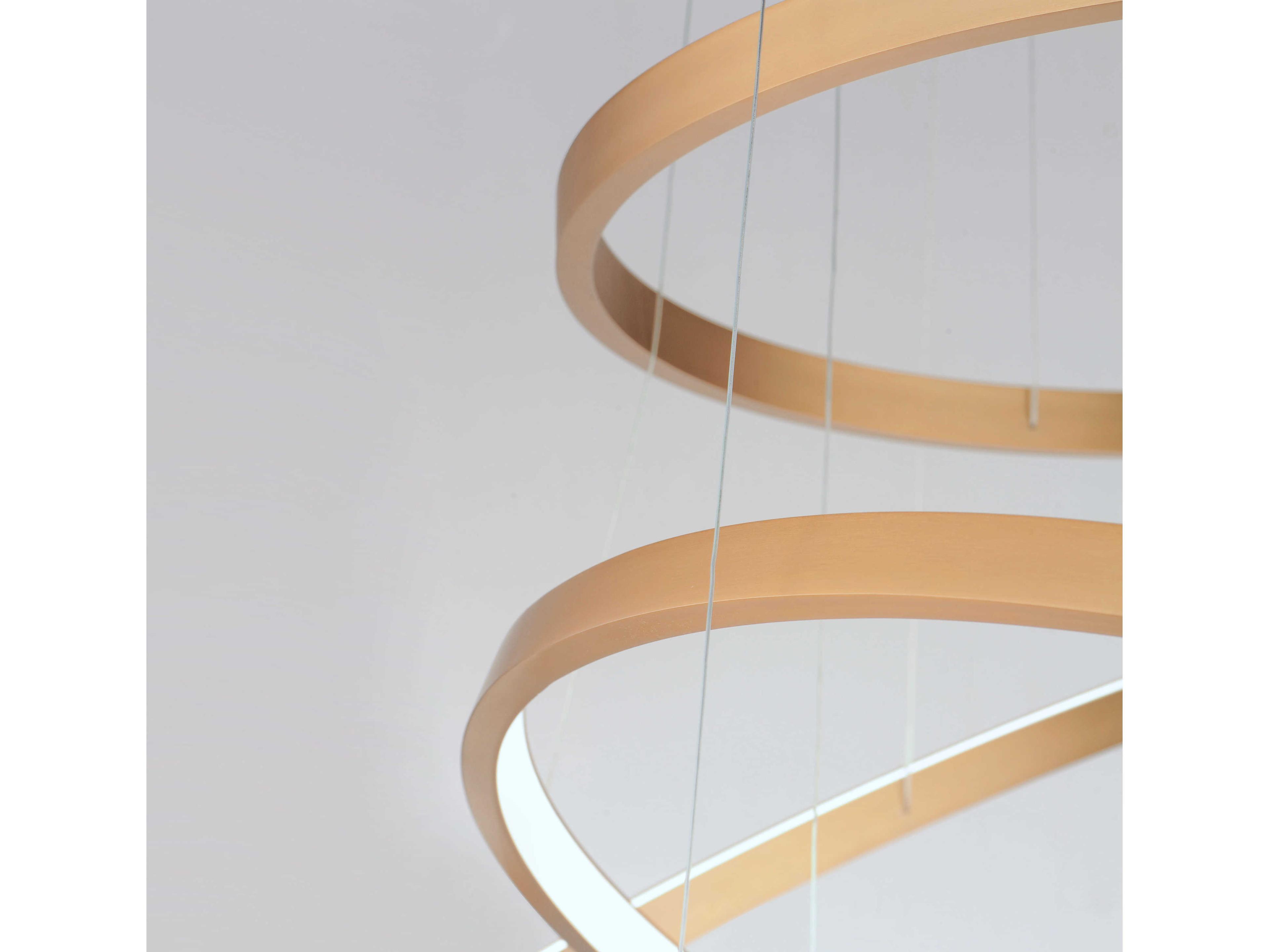 ET2 Groove 4-Light Gold LED Round Tiered Pendant