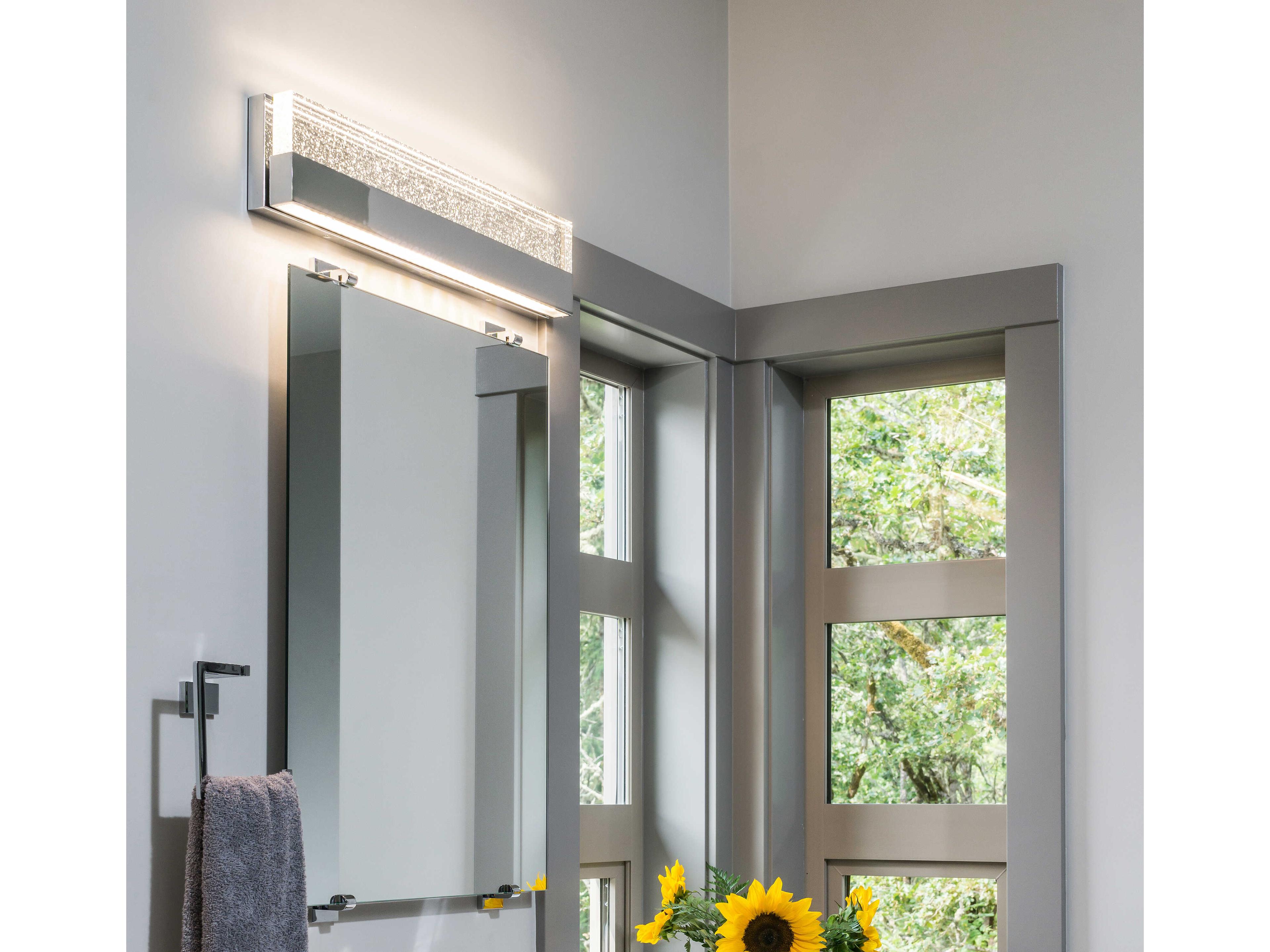 ET2 Fizz Iii 2-Light Polished Chrome Glass LED Vanity Light