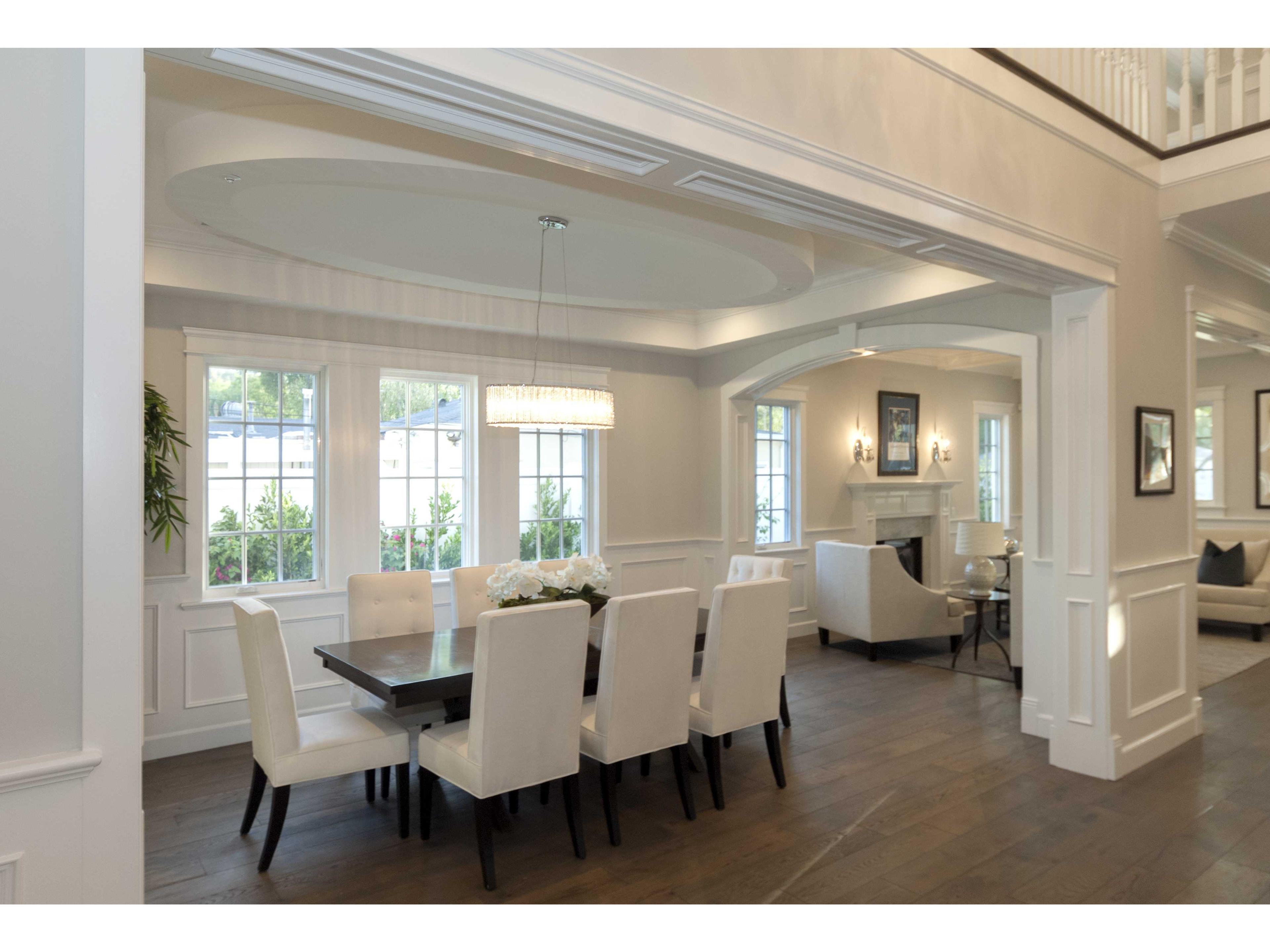 ET2 Spiral 6-Light Polished Chrome Crystal Linear Round Island Pendant