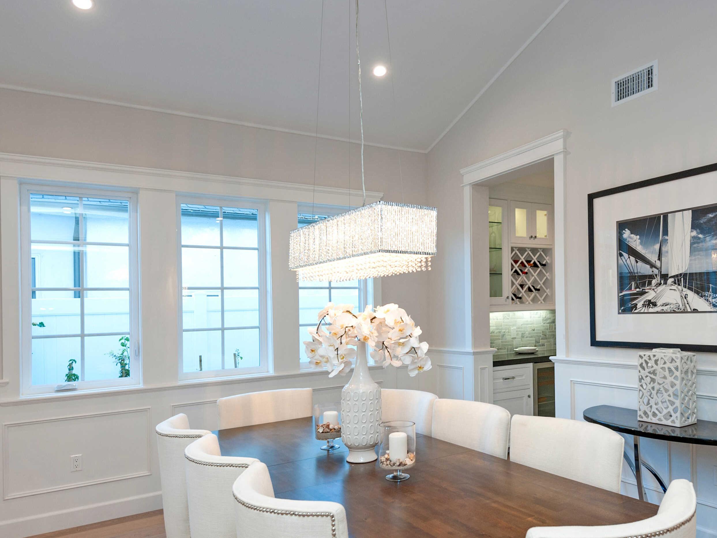 ET2 Spiral 9-Light Polished Chrome Glass Linear Island Pendant