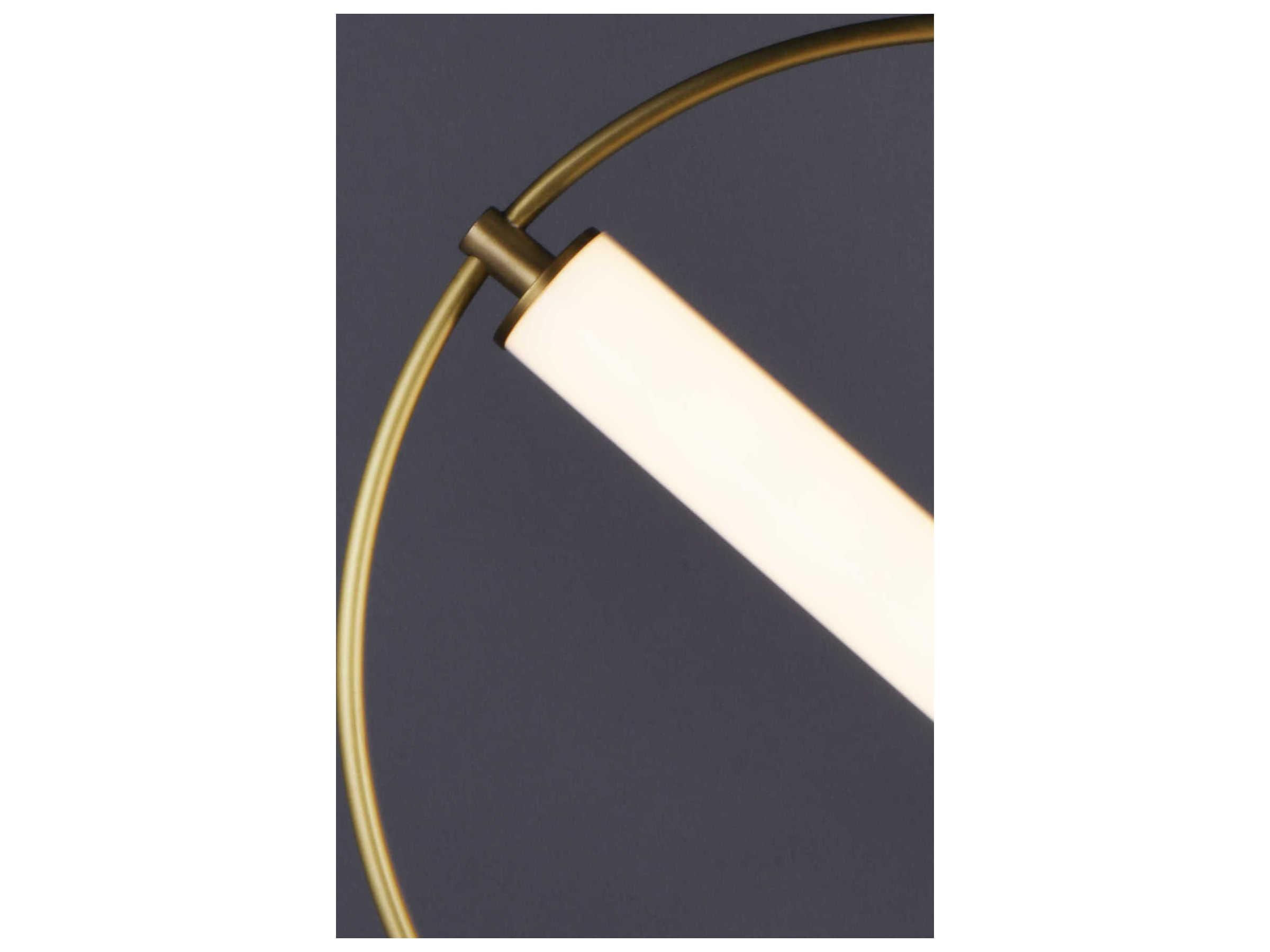 ET2 Flare 1-Light Black Soft Gold LED Cylinder Round Pendant