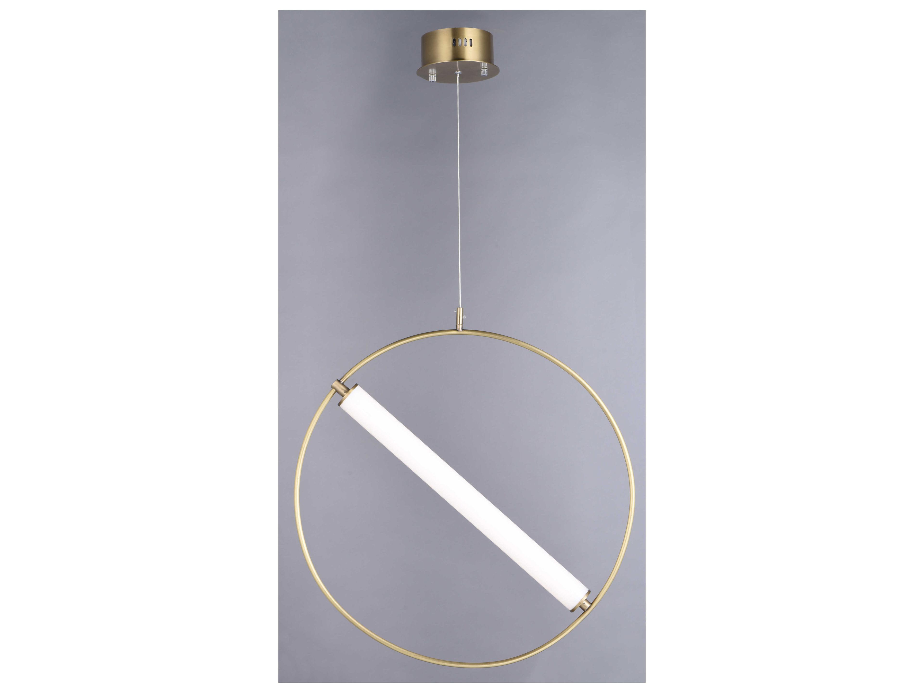 ET2 Flare 1-Light Black Soft Gold LED Cylinder Round Pendant