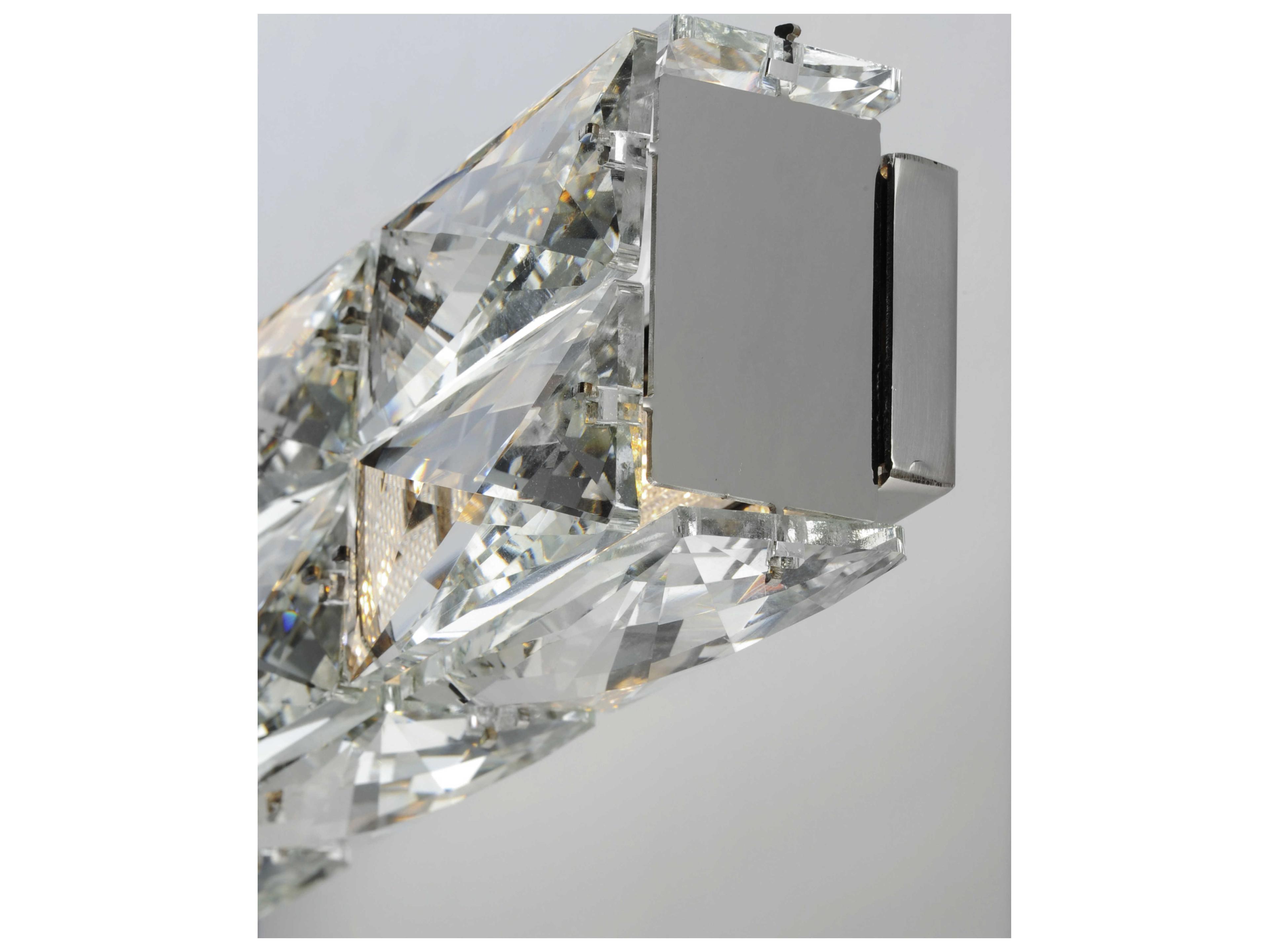 ET2 Zephyr 1-Light Polished Chrome Crystal LED Vanity Light