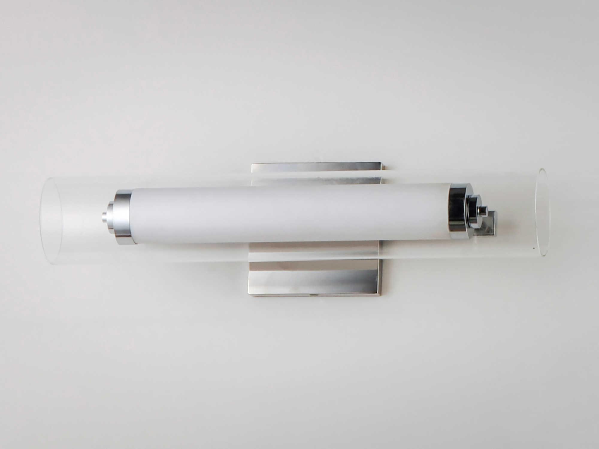 ET2 Centrum 1-Light Polished Chrome Glass LED Vanity Light
