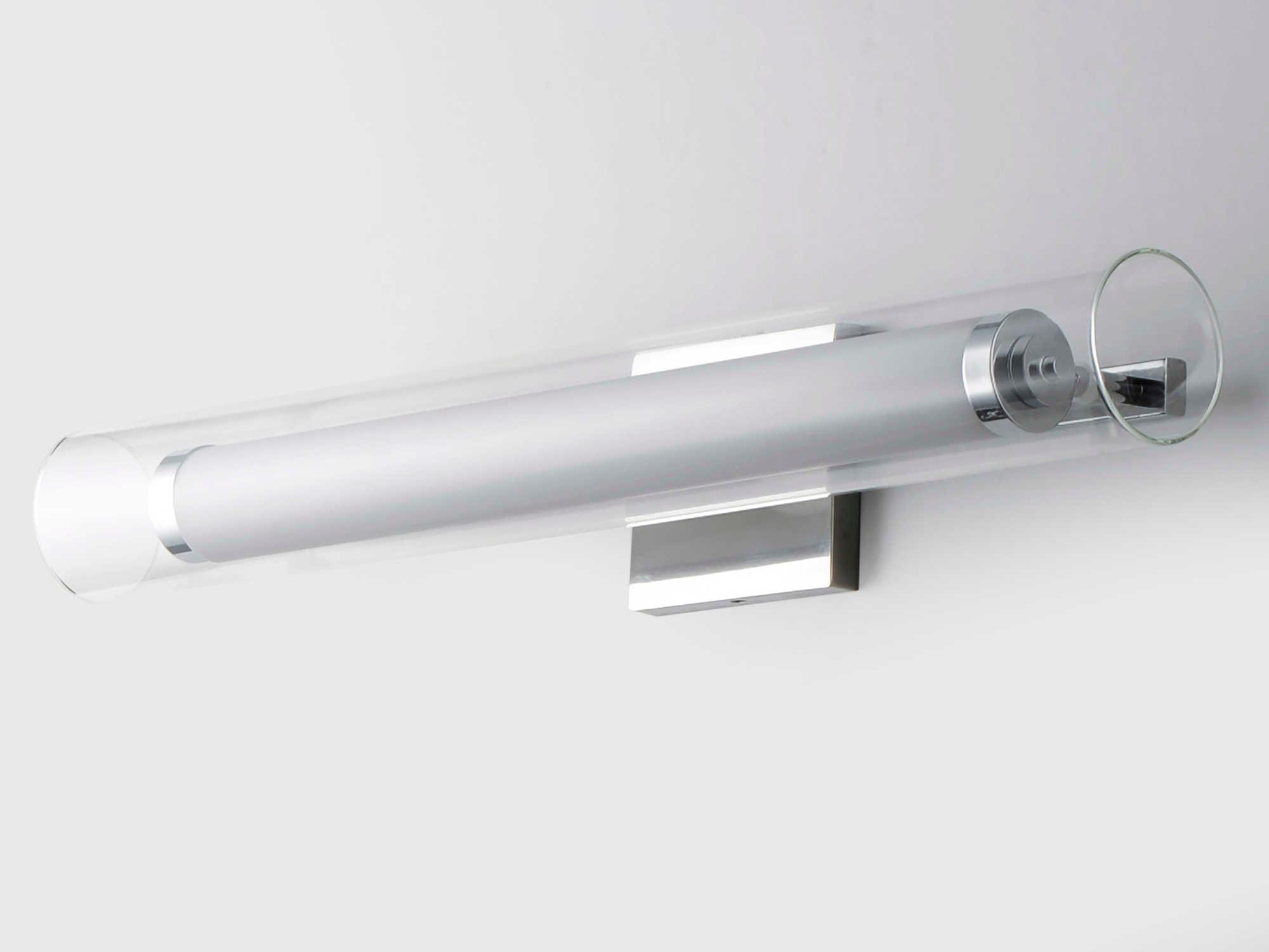 ET2 Centrum 1-Light Polished Chrome Glass LED Vanity Light